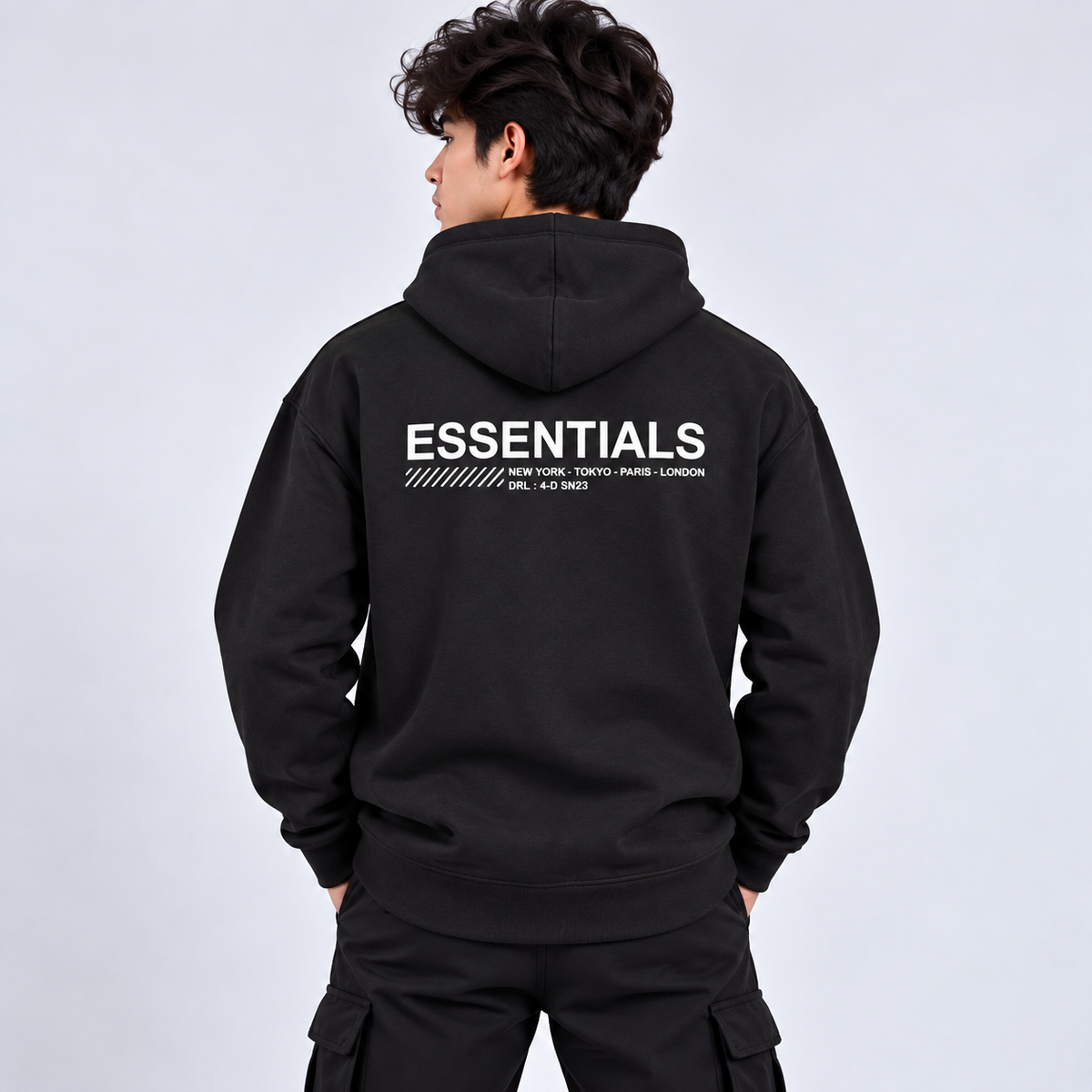 Essentials Black Hoodie