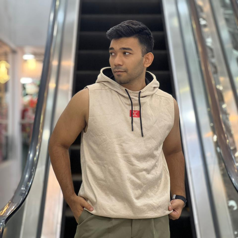 Men’s Sleeveless Hoodie – Original Export | 100% Polyester | Comfortable & Stylish