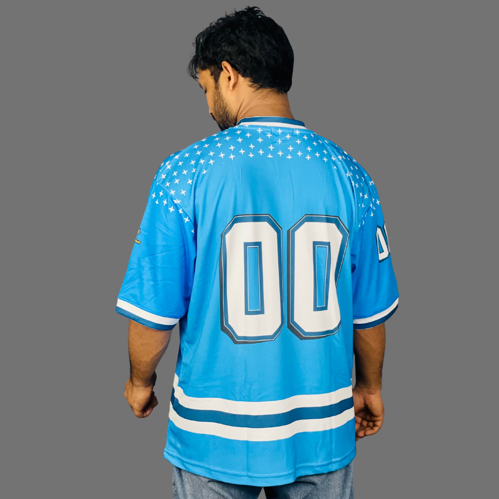 Blue NFL Jersey Mesh Fabric – Breathable, Durable & Game-Ready | Stunner Mart