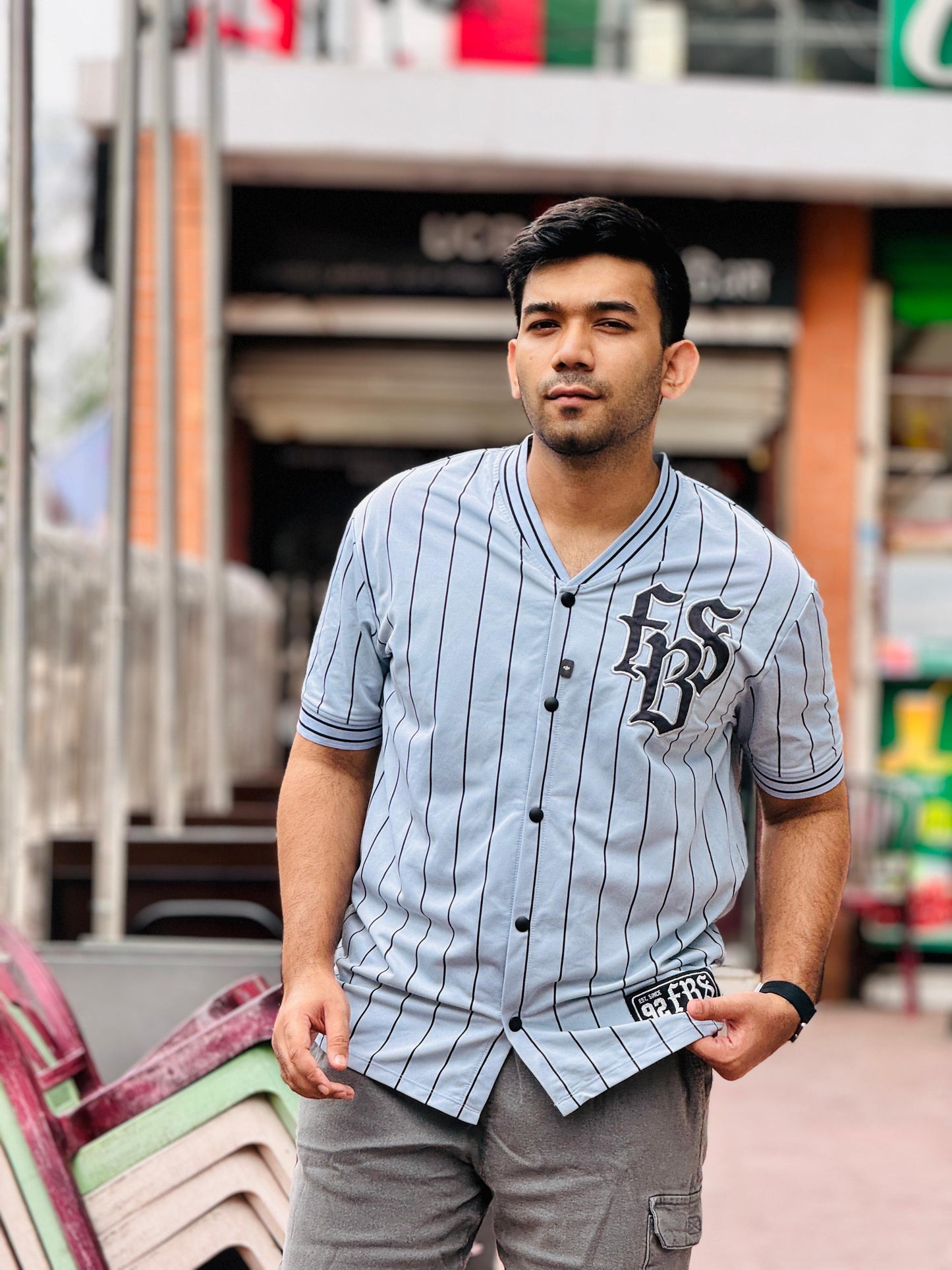 Sky Blue Baseball Jersey – Premium Streetwear by Stunner Mart