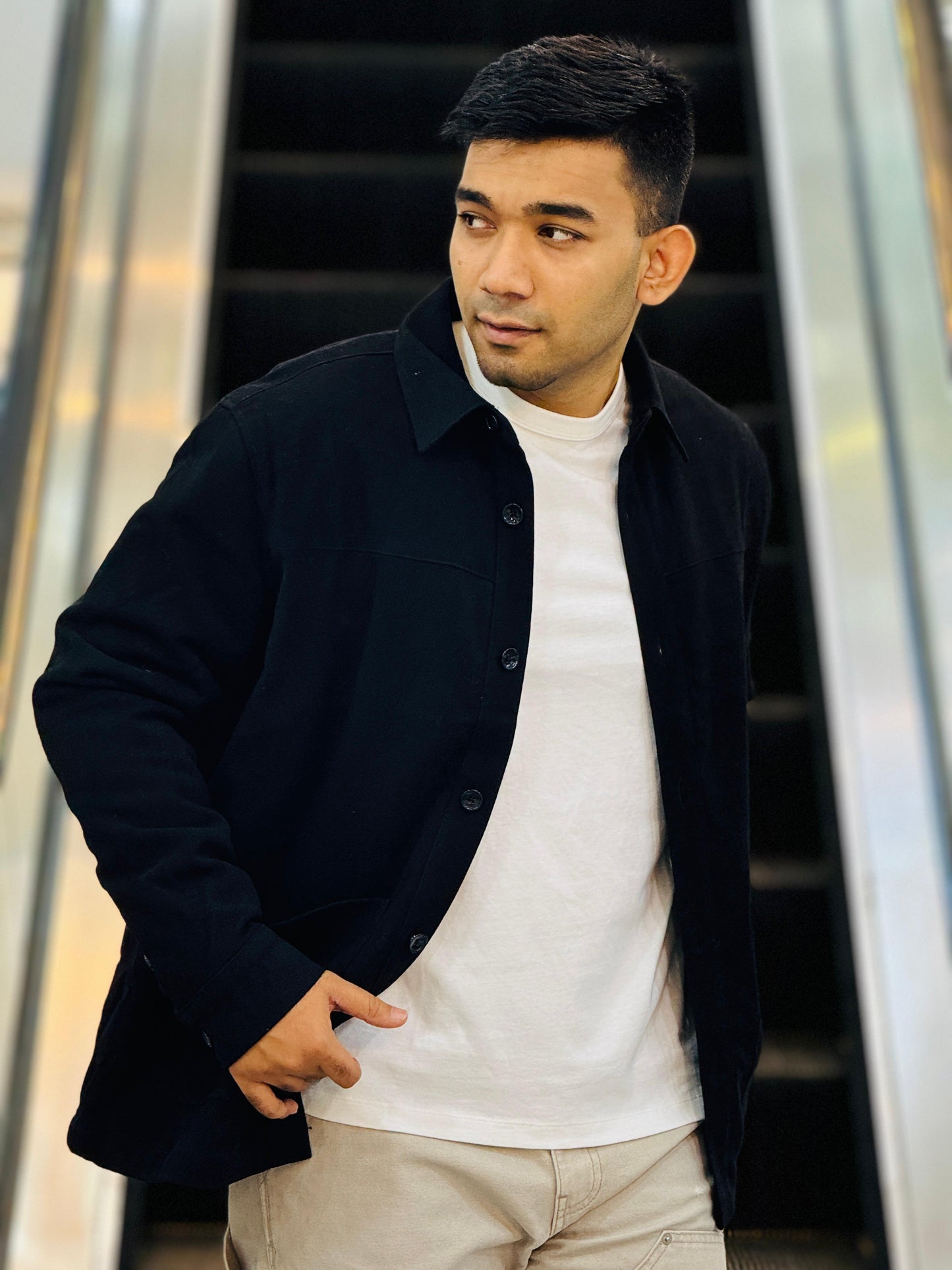 Men’s Black Overshirt – Stylish Everyday Layer