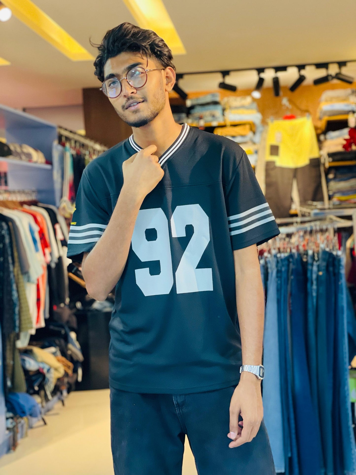 Bold Black NFL Jersey – Unleash Your Game with Stunner Mart