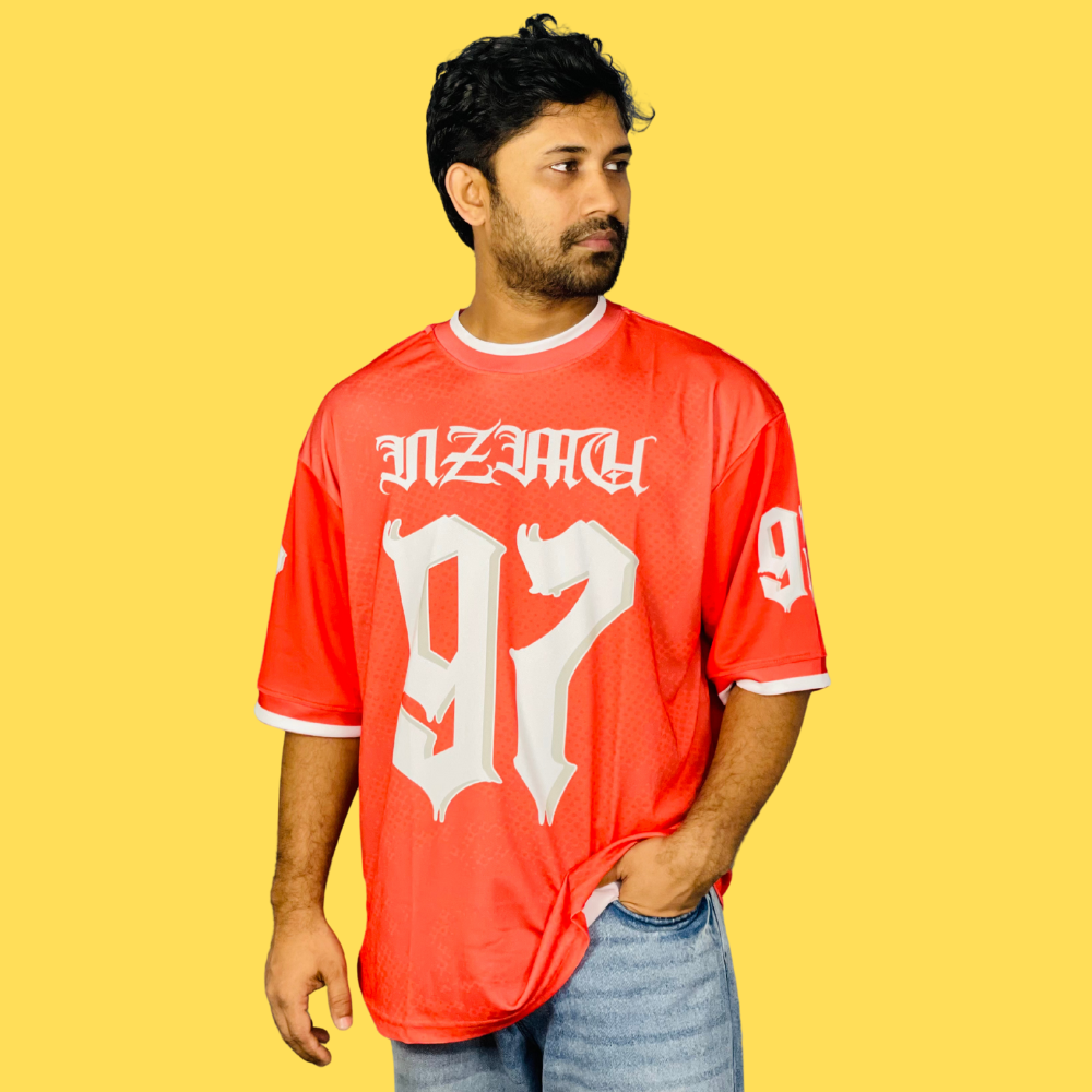 NFL #97 Orange Jersey – Round Neck | Stunner Mart