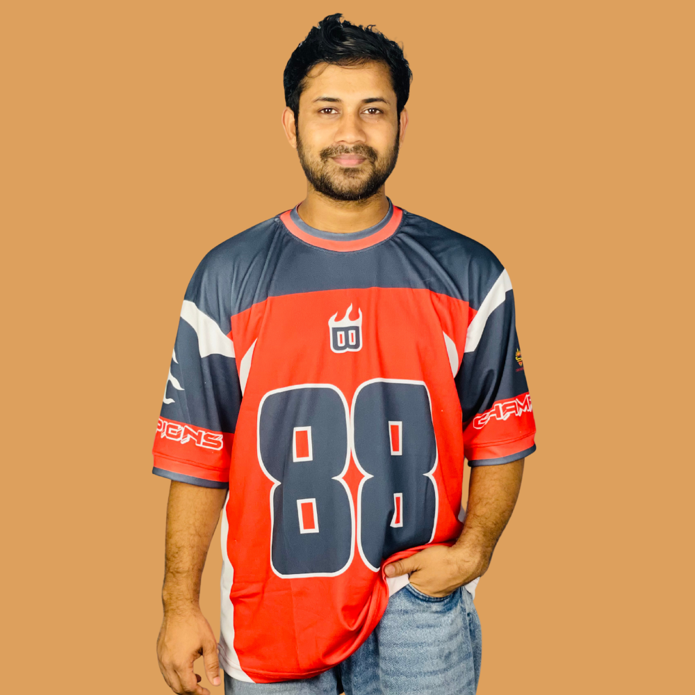 Orange NFL Jersey – Premium Mesh Fabric, Customizable & Game-Ready Sportswear | Stunner Mart