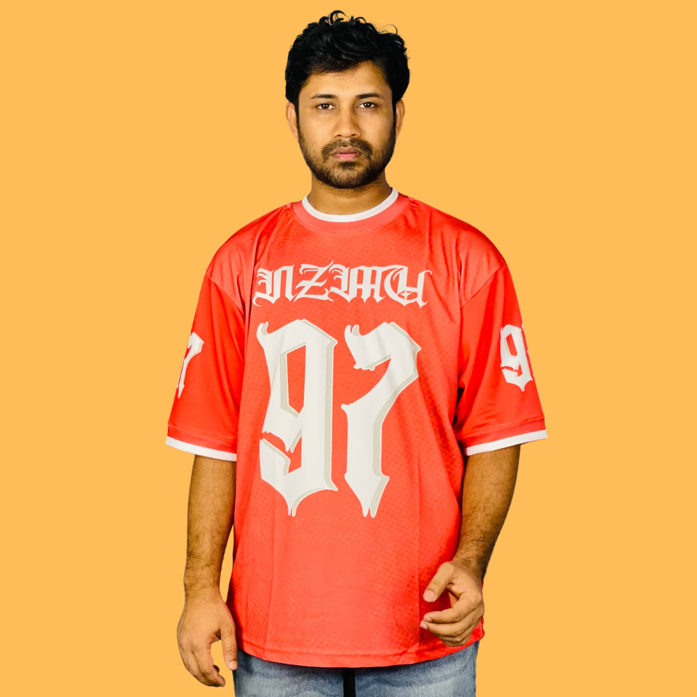 NFL #97 Orange Jersey – Round Neck | Stunner Mart