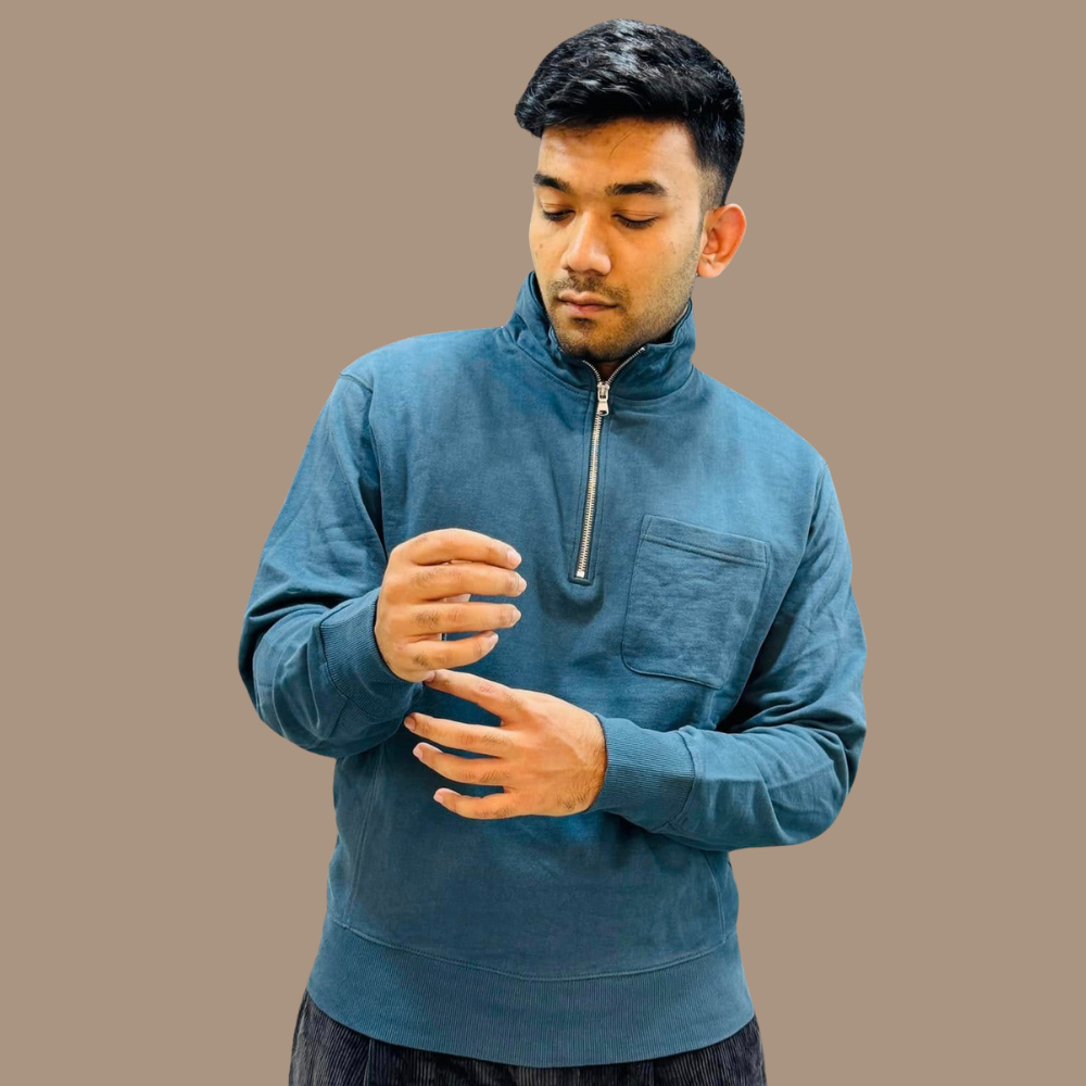 Stunner Mart: Comfortable Quarter-Zip Pullover | Men's Sweatshirt)