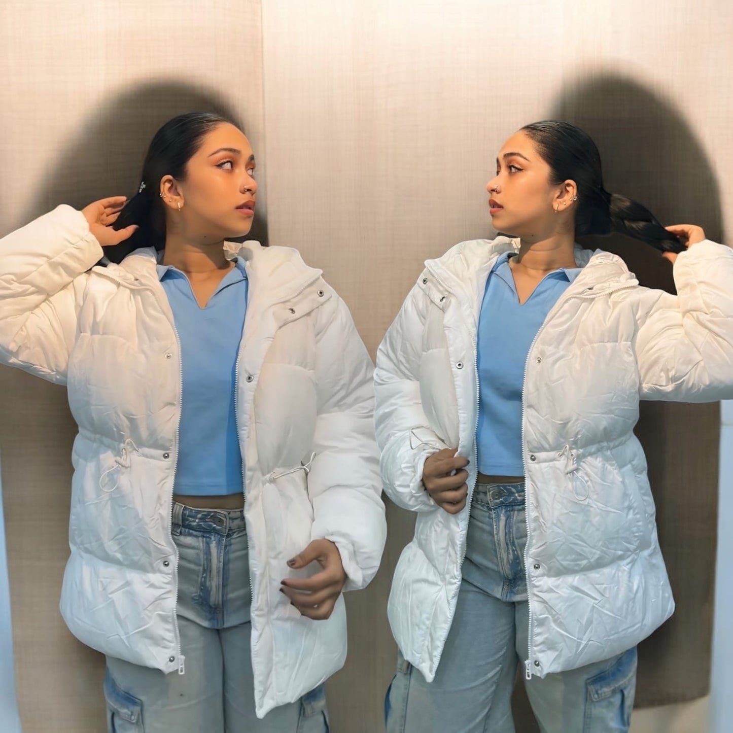 Stylish White Puffer Jacket for Women – Stay Warm & Trendy This Winter | Stunner Mart