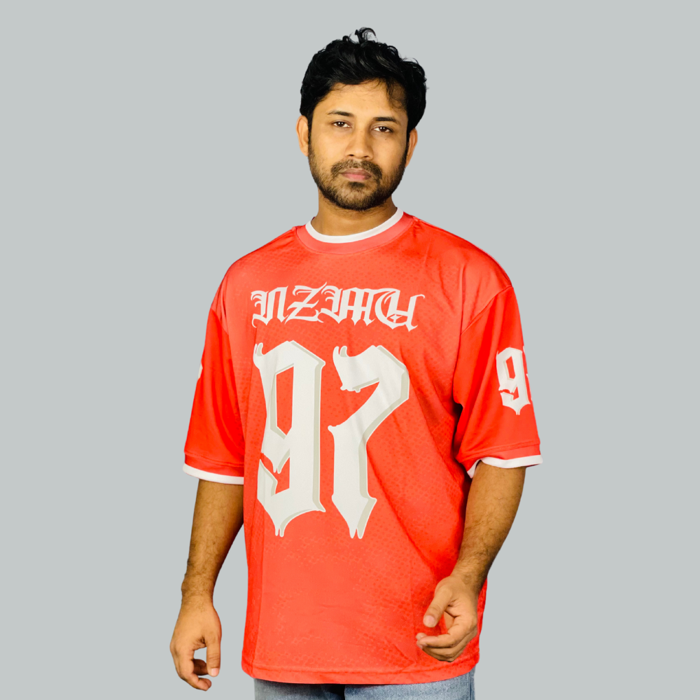 NFL #97 Orange Jersey – Round Neck | Stunner Mart