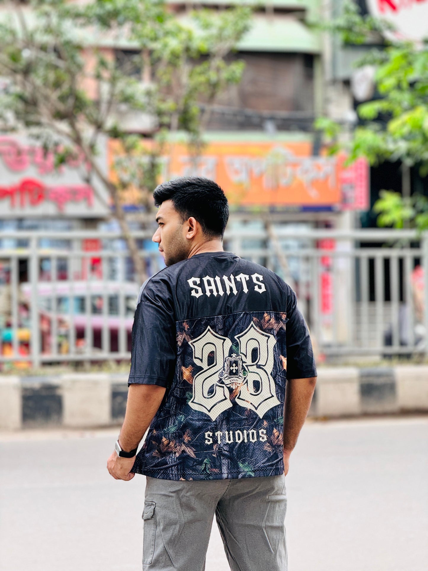 Men's Legends League Oversized Jersey – Premium Camo Mesh Fabric, Streetwear Style, Athletic Fit