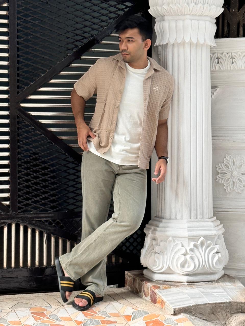 Men's Olive Green Regular Fit Jeans – Premium Export Quality | 100% Cotton