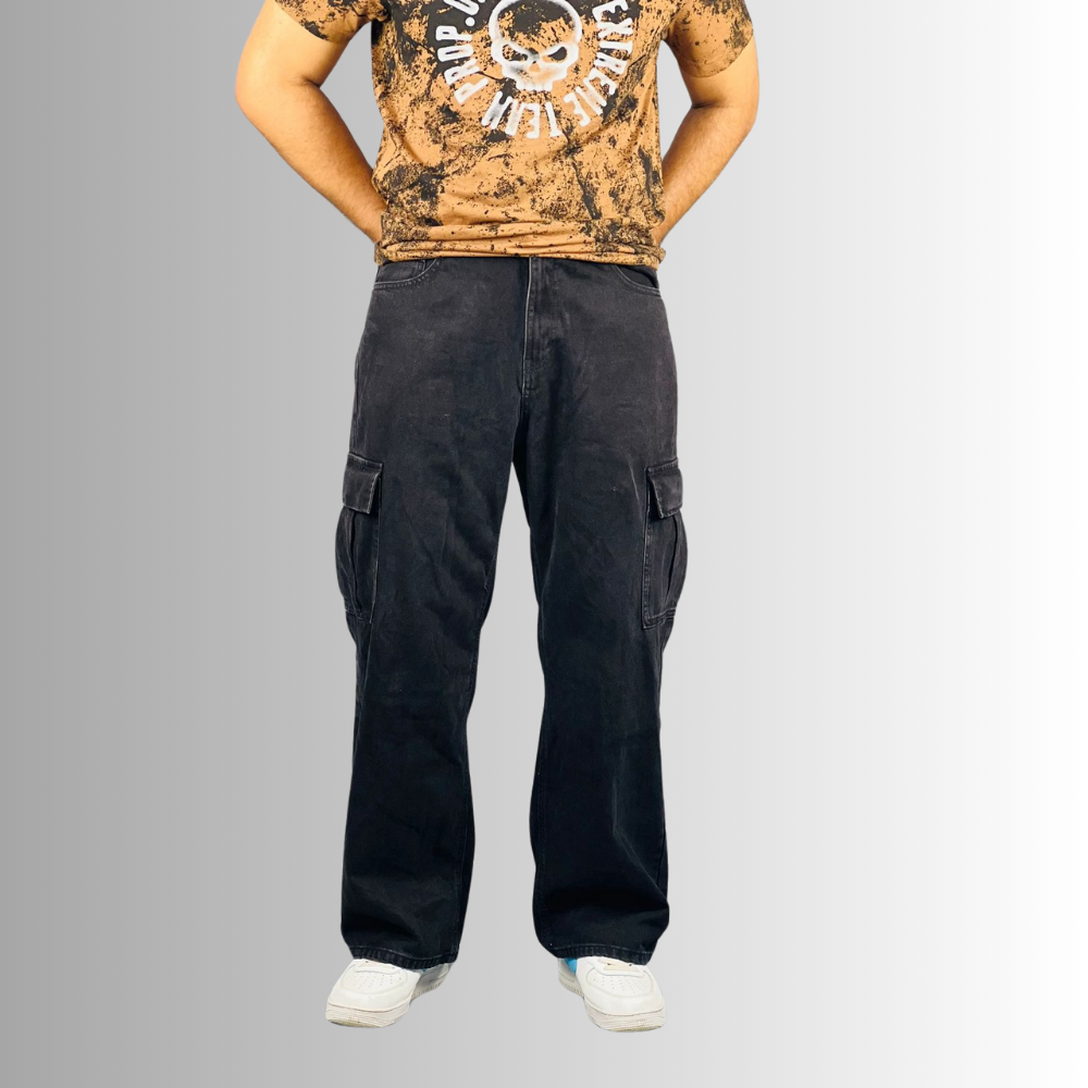 Shop Trendy Black Color Cargo Baggy Pants – Comfort & Style at Stunner Mart