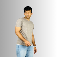 Men's Deep Ash Slim Fit Cotton T-Shirt
