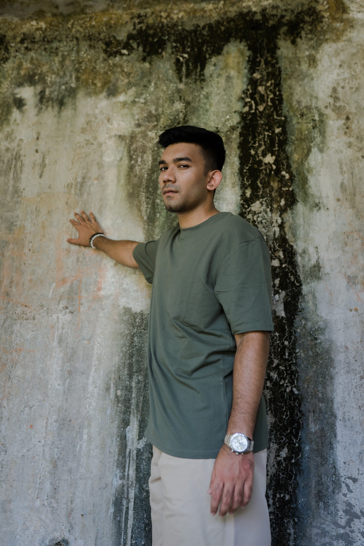 Olive Drop Shoulder T-Shirt – Effortless Style & Comfort | Stunner Mart