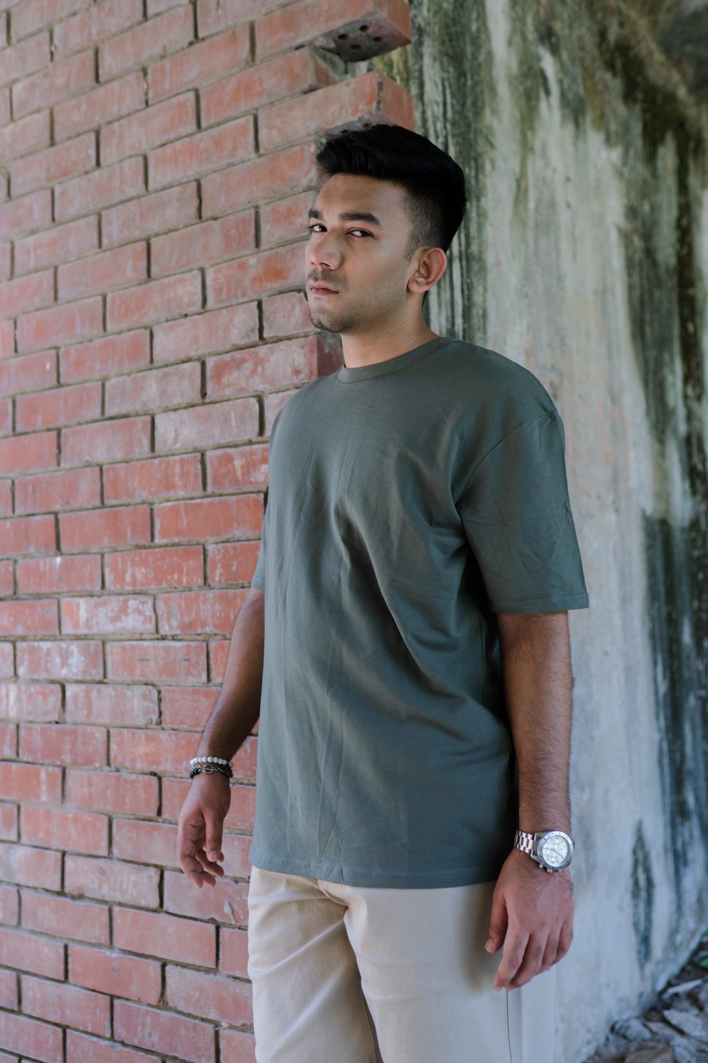 Olive Drop Shoulder T-Shirt – Effortless Style & Comfort | Stunner Mart