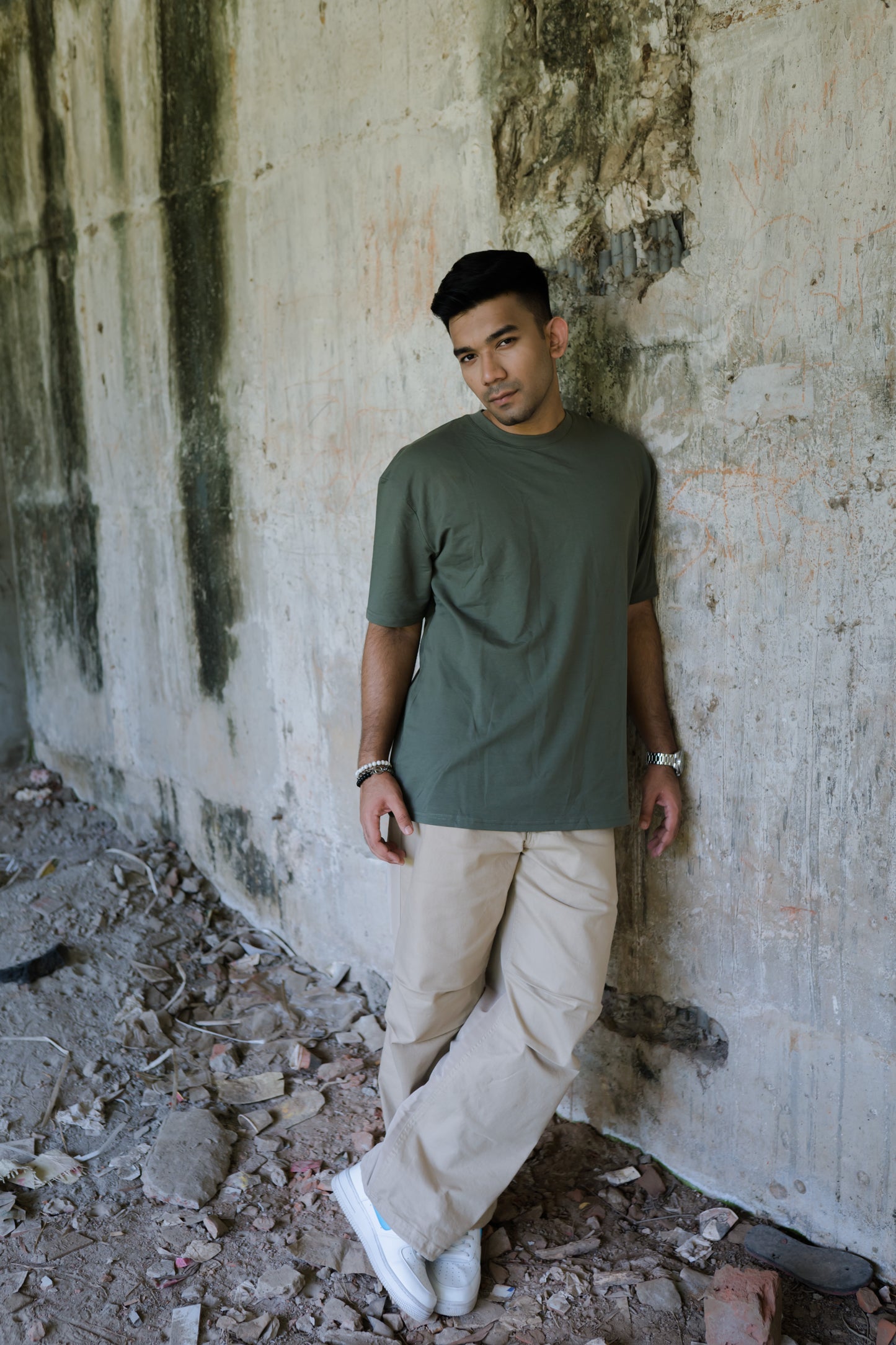 Olive Drop Shoulder T-Shirt – Effortless Style & Comfort | Stunner Mart
