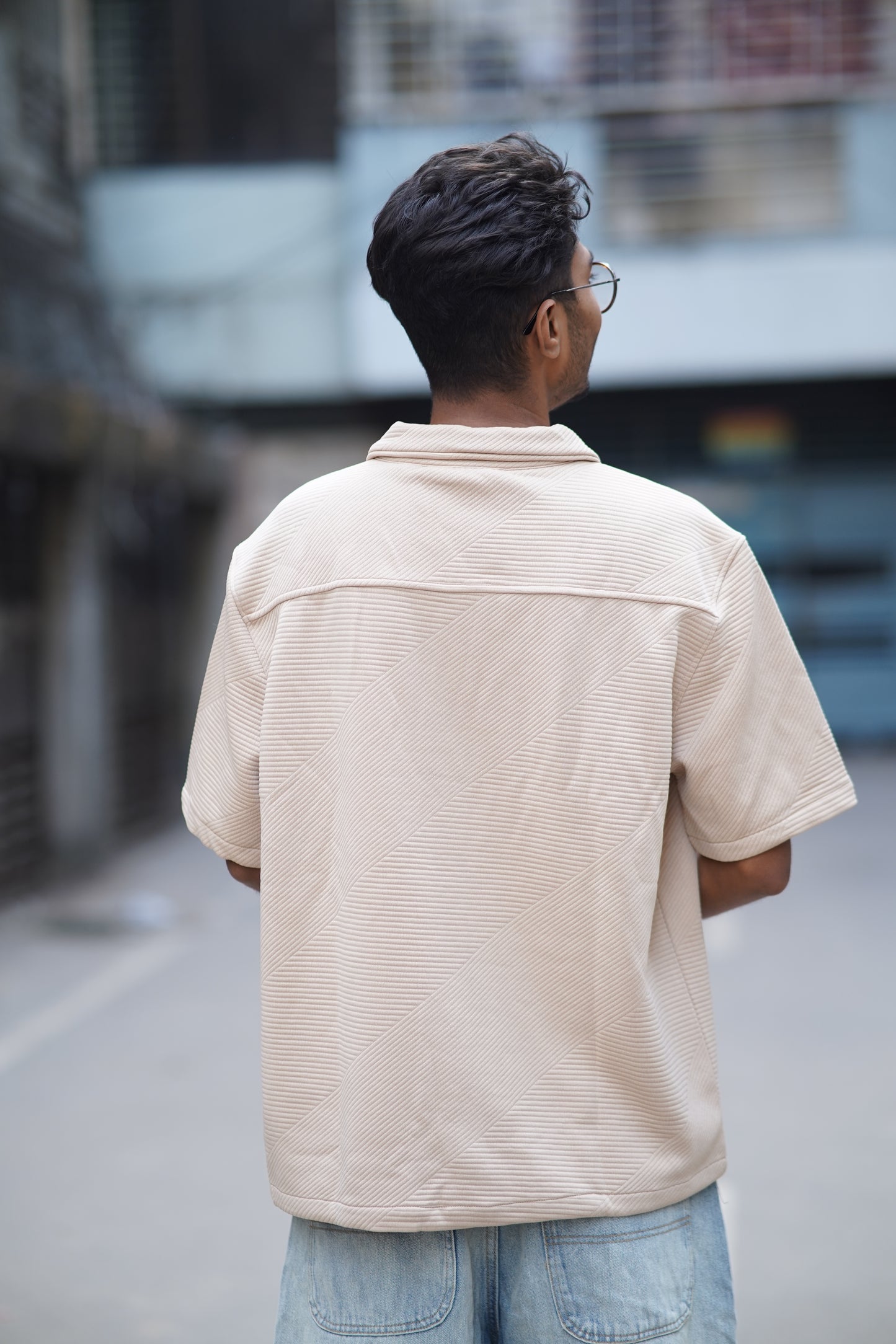 Drop Shoulder Half Sleeve Shirt – Boxy Fit | Biscuit Color | Cotton Blend Comfort | Stunner Mart