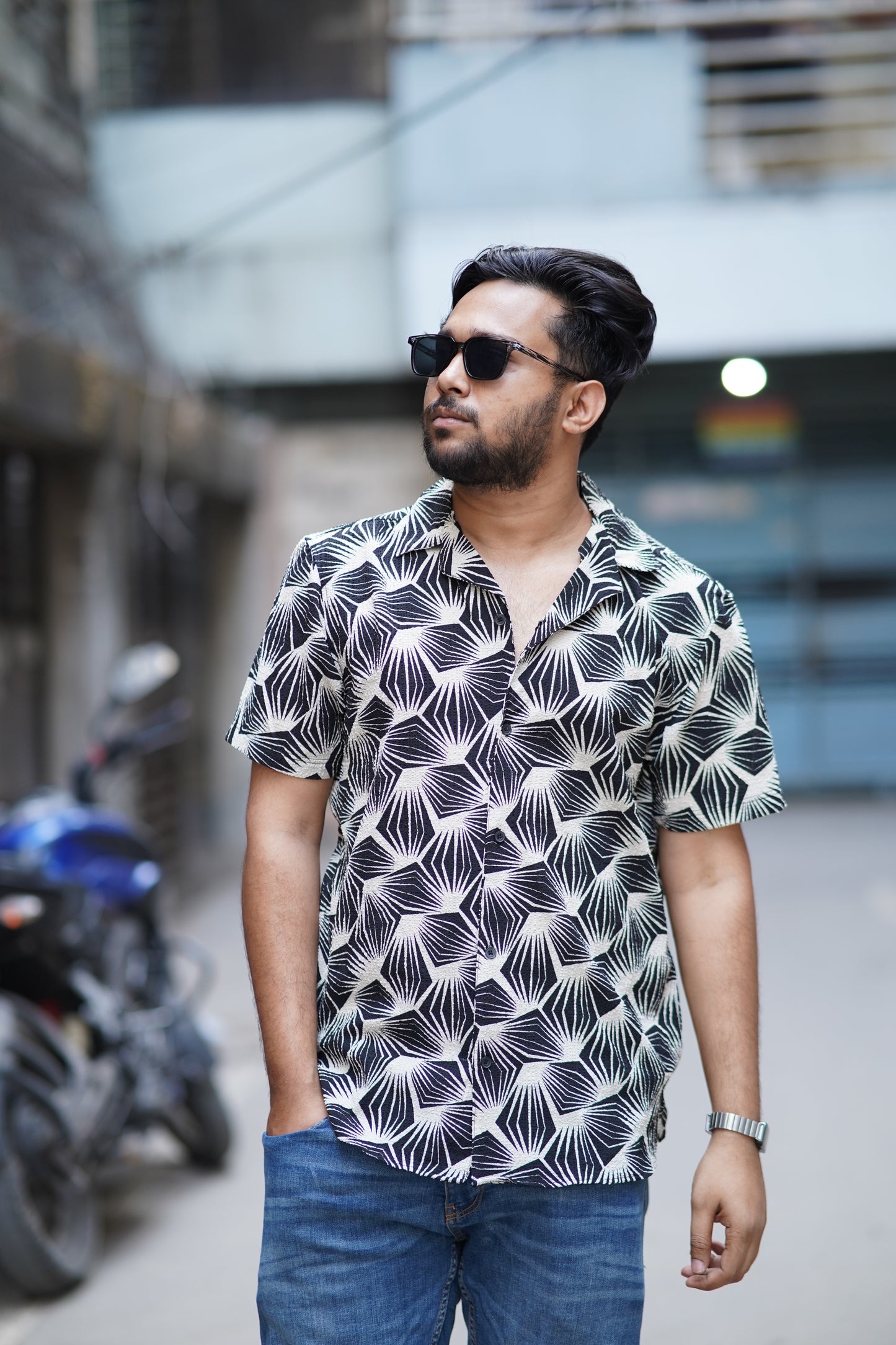Men's Half Sleeve Hawaiian Shirt – 100% Polyester, Stretch Fabric | Stunner Mart