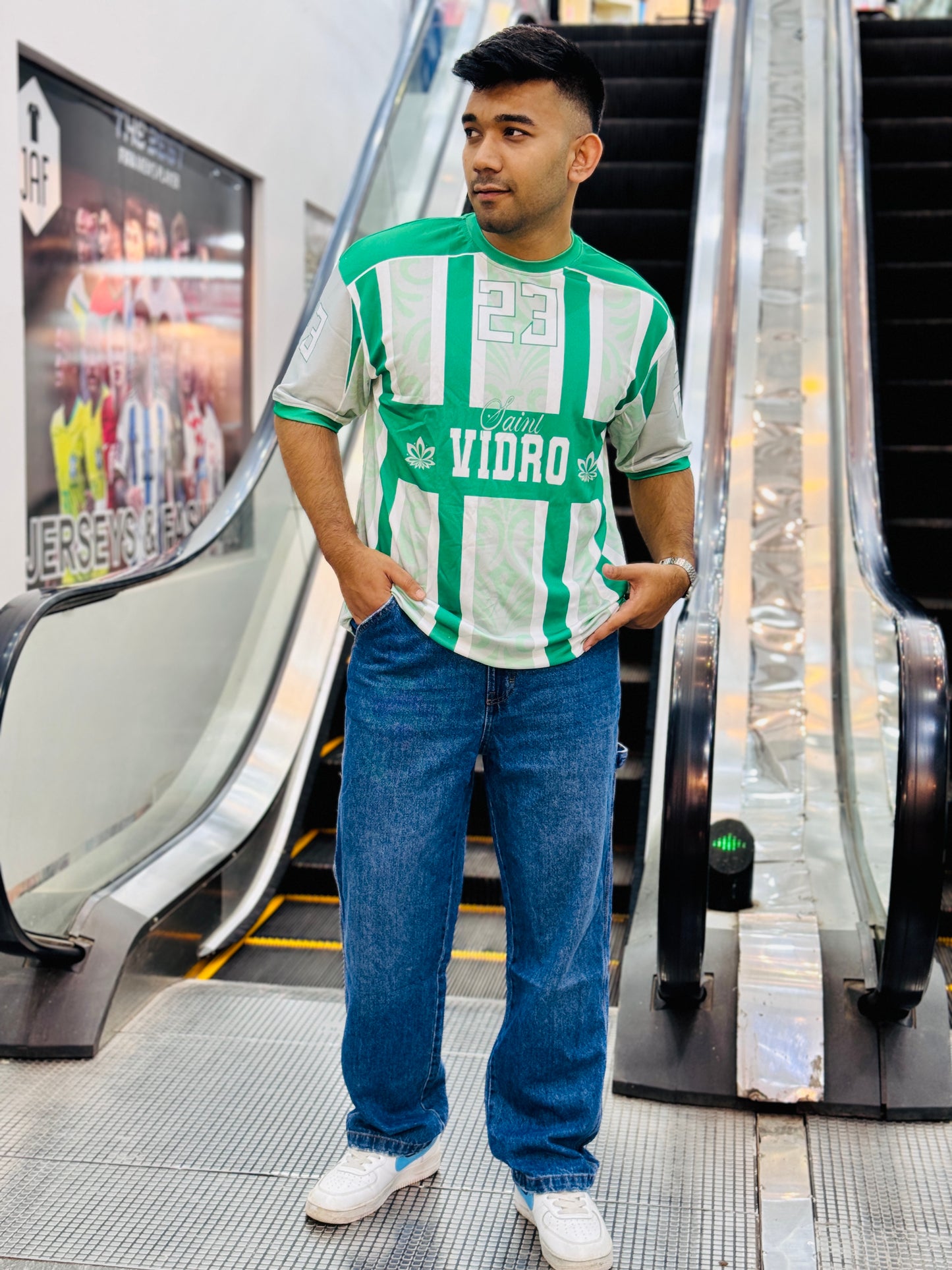 White & Green NFL Jersey – Custom Mesh Fabric, Stylish Gamewear & Fast Delivery | Stunner Mart