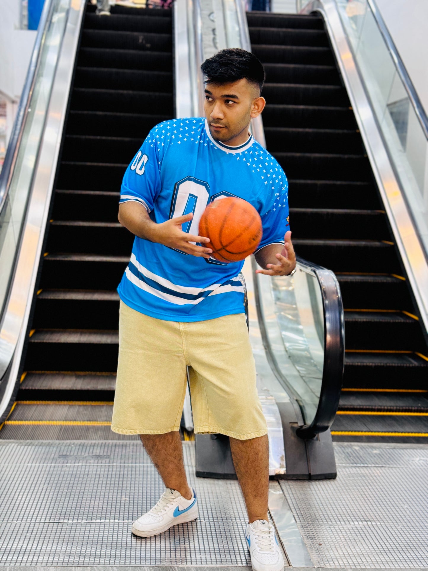 Blue NFL Jersey Mesh Fabric – Breathable, Durable & Game-Ready | Stunner Mart