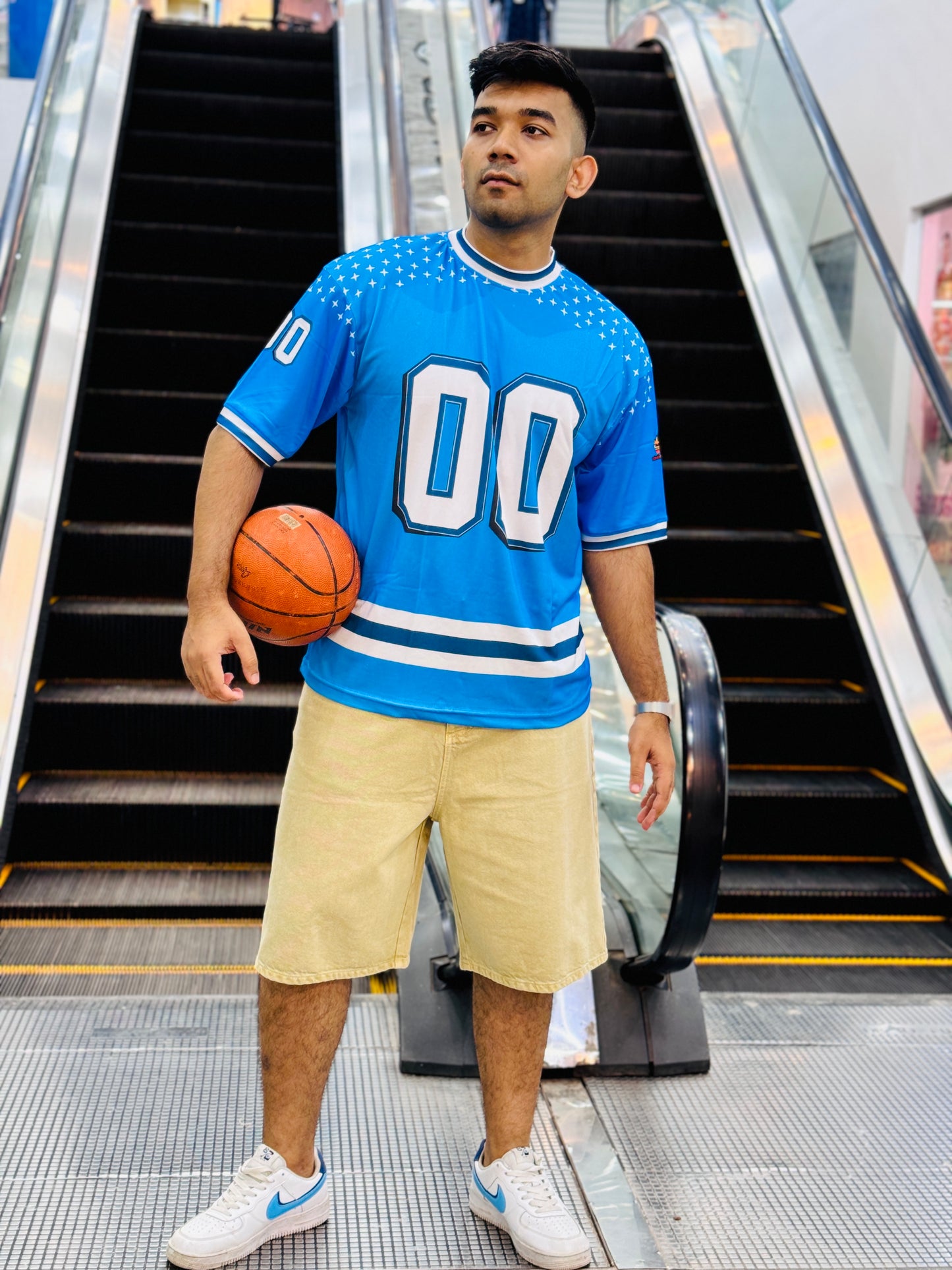 Blue NFL Jersey Mesh Fabric – Breathable, Durable & Game-Ready | Stunner Mart