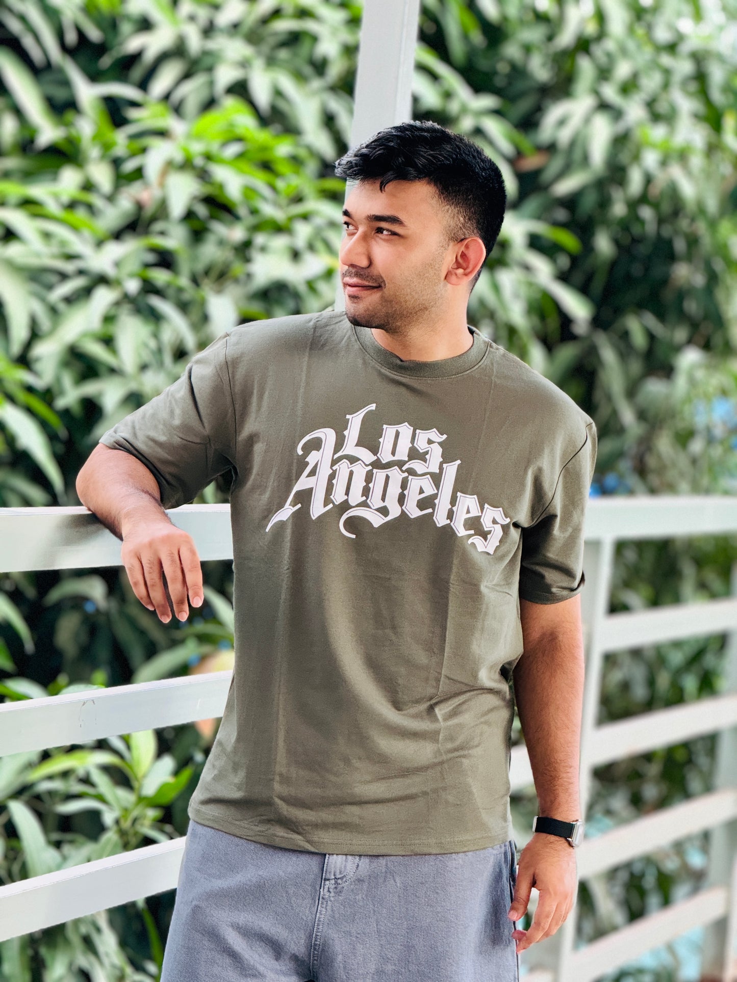 Olive Color Drop Shoulder T-Shirt – Oversized Streetwear Tee | Stunner Mart