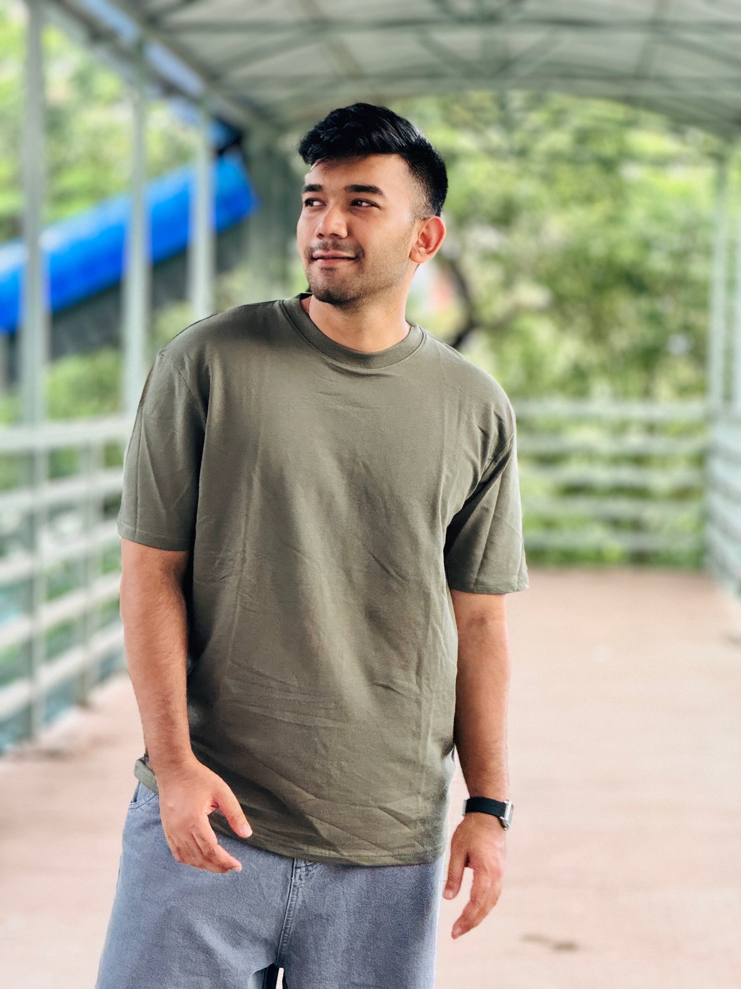 Olive Drop Shoulder T-Shirt – Effortless Style & Comfort | Stunner Mart
