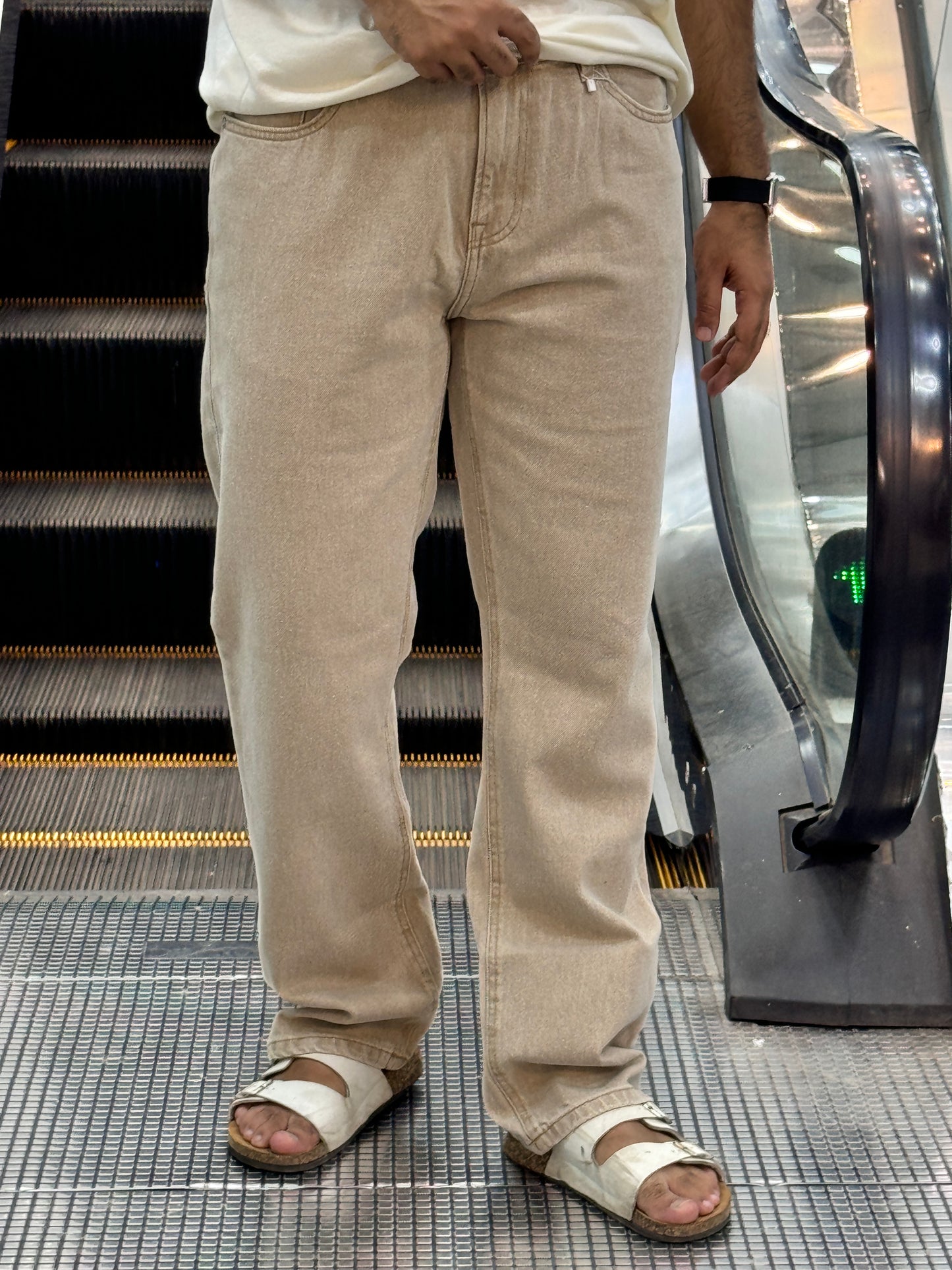 Men's Light Brown Regular Fit Jeans – Premium Export Quality | 100% Cotton