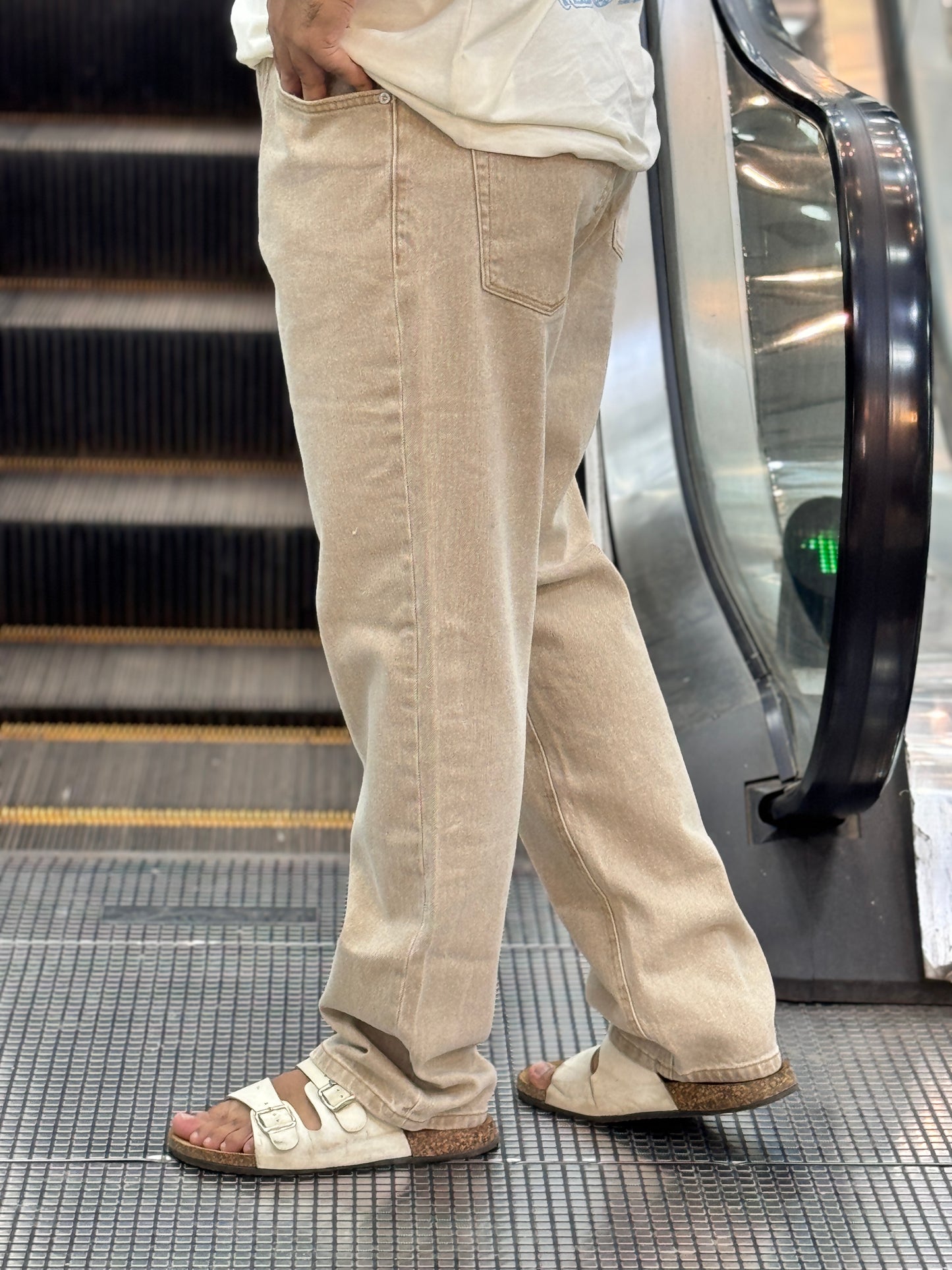 Men's Light Brown Regular Fit Jeans – Premium Export Quality | 100% Cotton