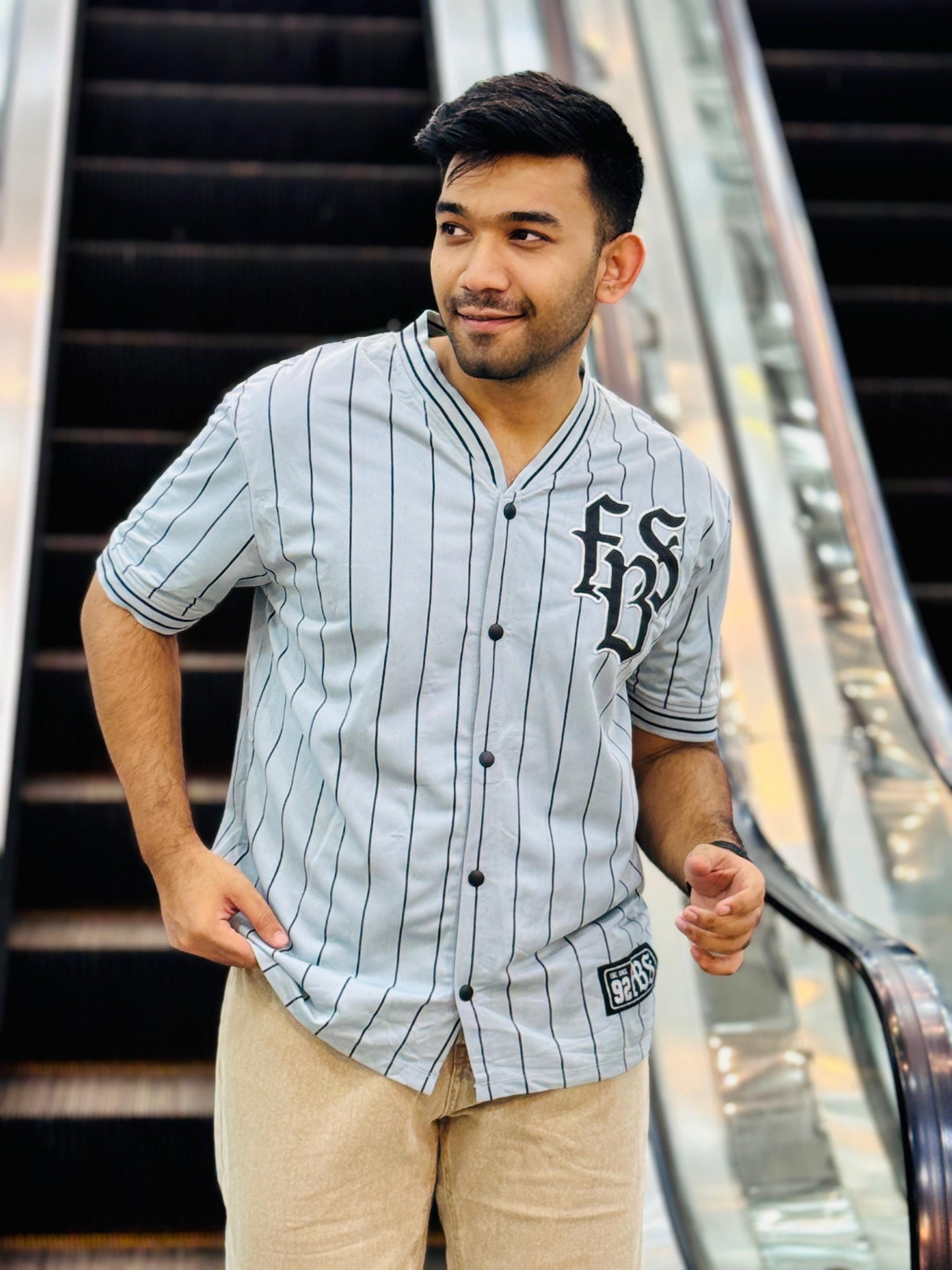 Sky Blue Baseball Jersey – Premium Streetwear by Stunner Mart