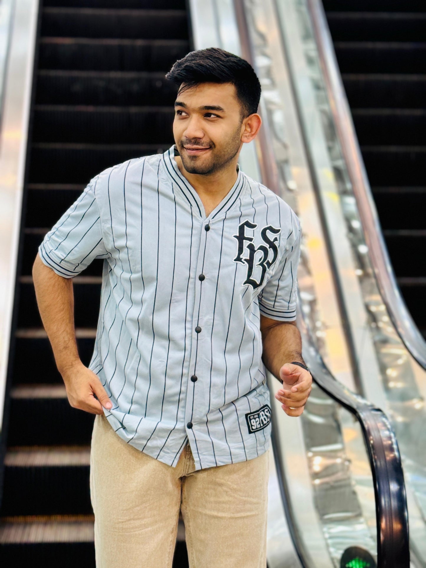Sky Blue Baseball Jersey – Premium Streetwear by Stunner Mart
