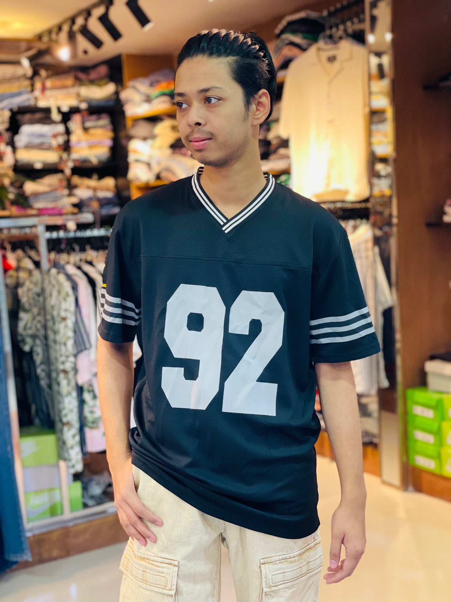 Bold Black NFL Jersey – Unleash Your Game with Stunner Mart