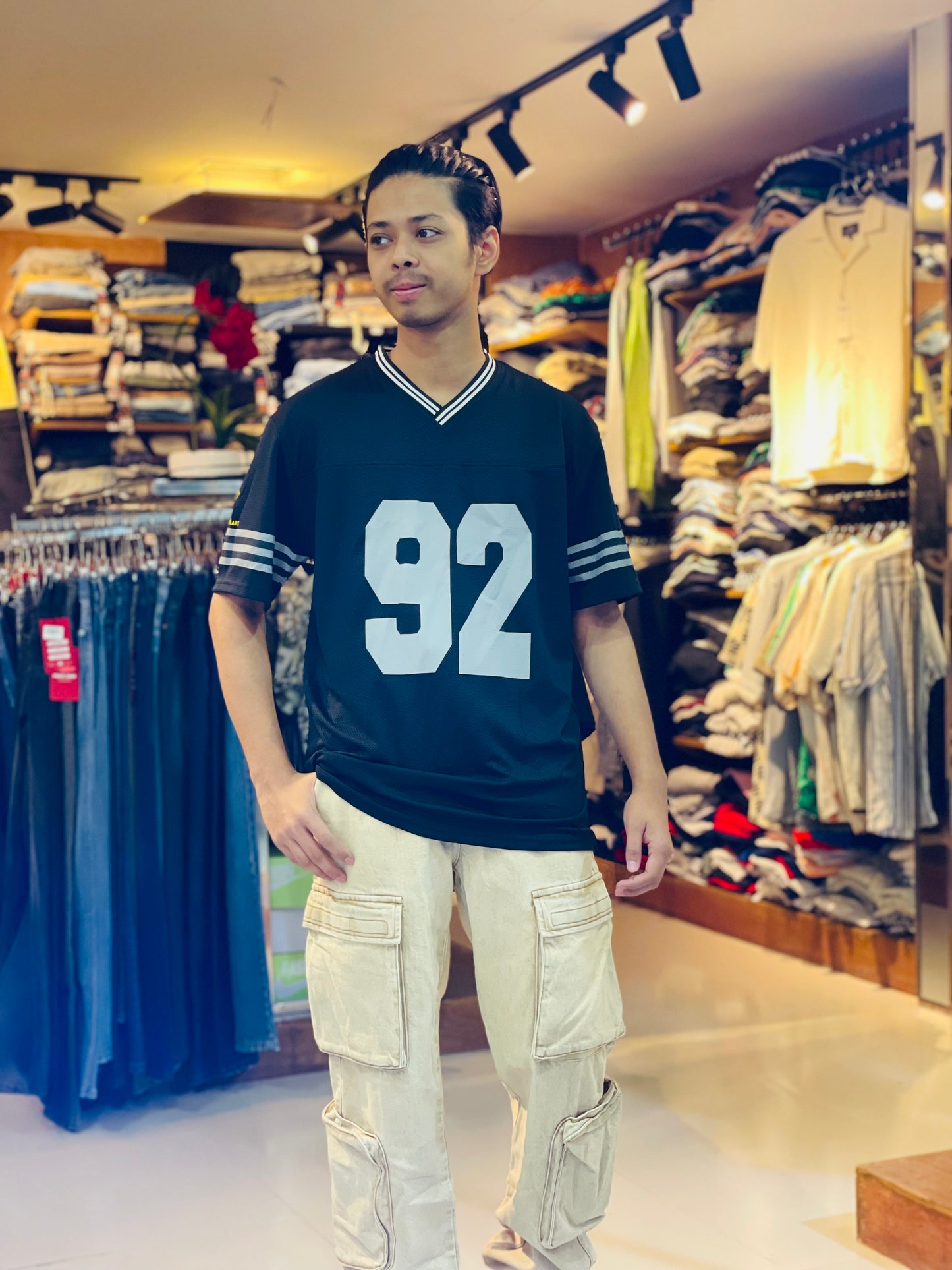 Bold Black NFL Jersey – Unleash Your Game with Stunner Mart