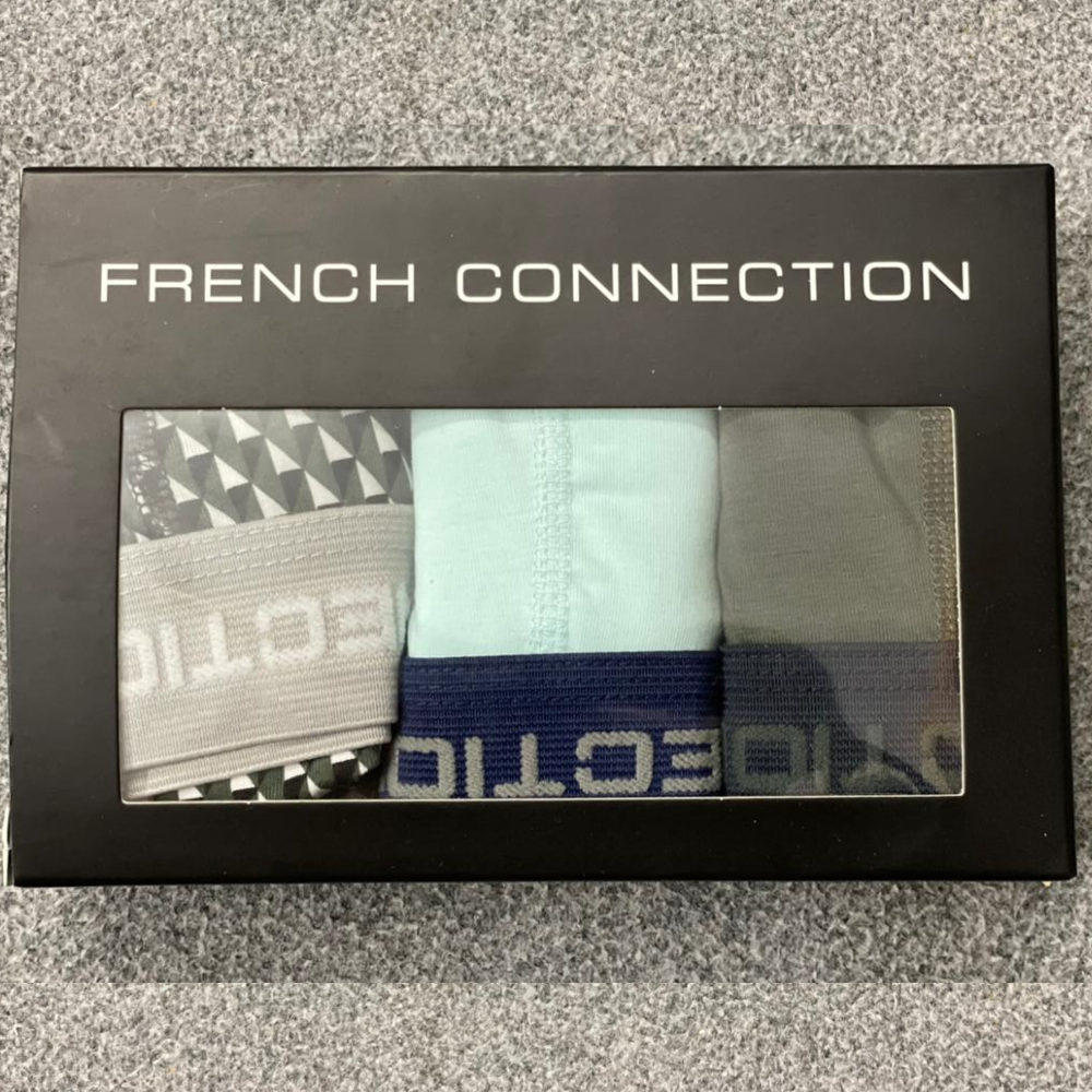 French Connection 3 Pack Modern Fit & Premium Quality Boxer for Men With Assorted Colors & Prints - Stylish, Comfortable