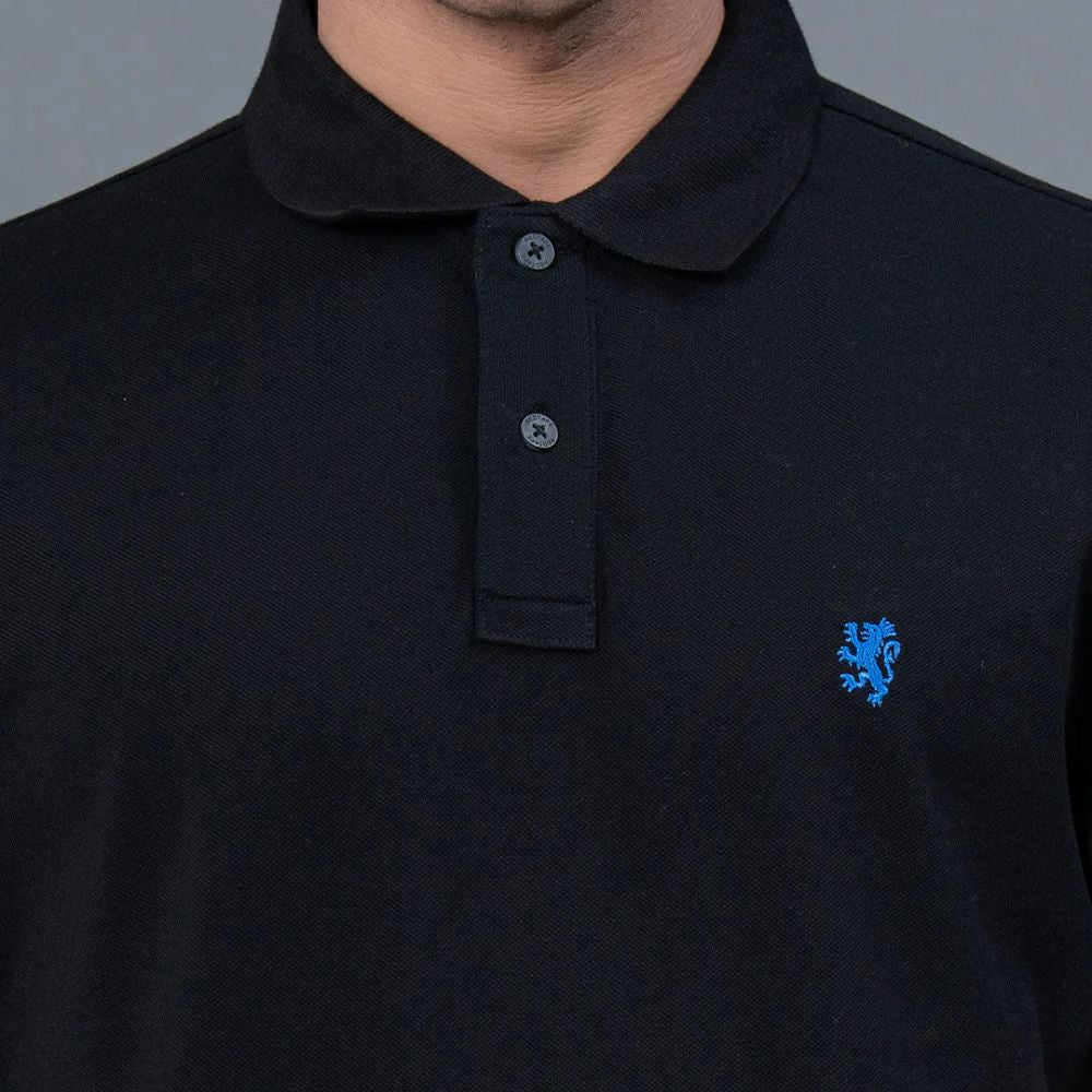 Men’s Classic Fit Cotton Black Polo Shirt