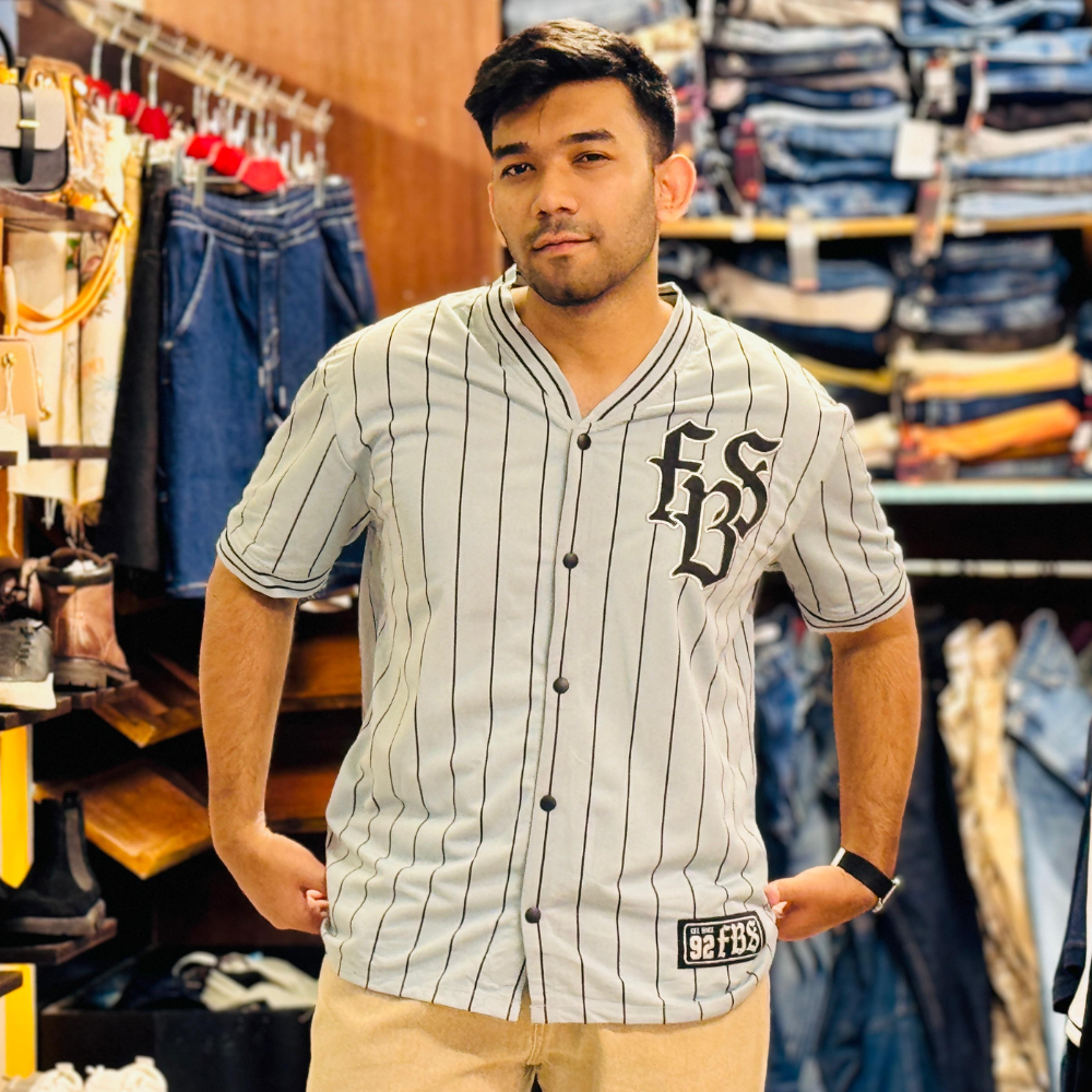 Sky Blue Baseball Jersey – Premium Streetwear by Stunner Mart