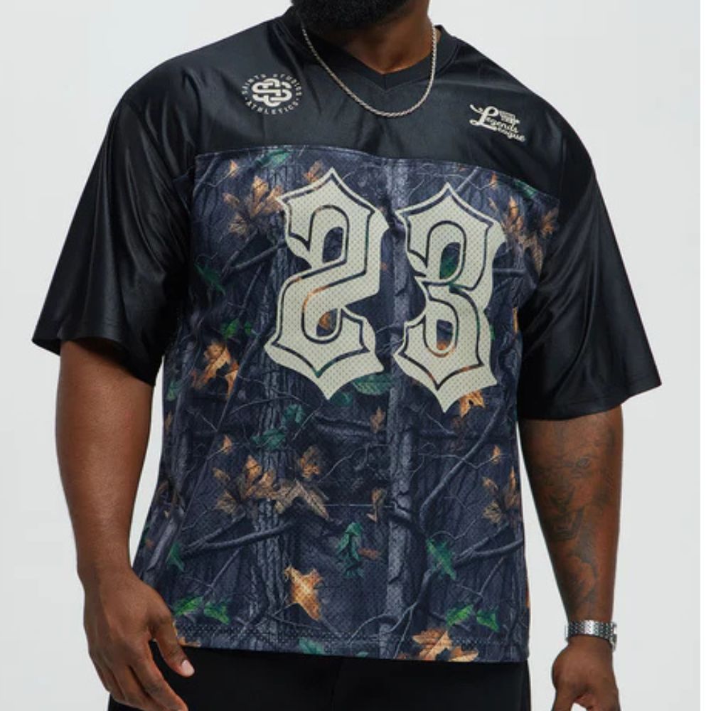 Men's Legends League Oversized Jersey – Premium Camo Mesh Fabric, Streetwear Style, Athletic Fit