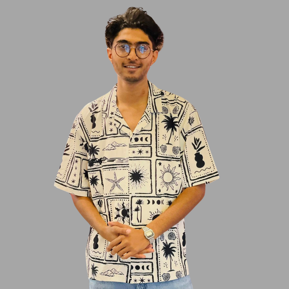 Stylish Half Sleeve Hawaii Shirt – Lightweight & Stretchable | 97% Polyester, 3% Spandex | Stunner Mart