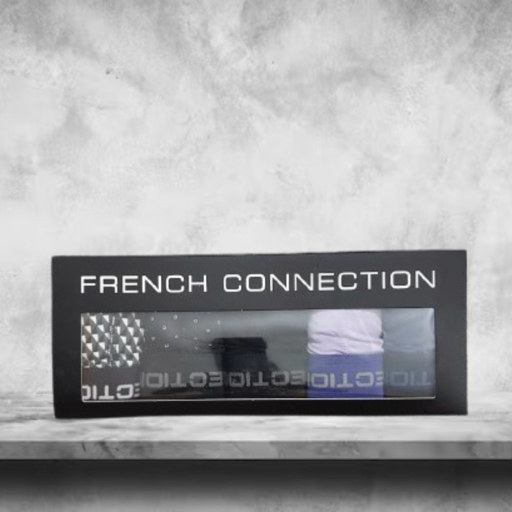 French Connection 5 Pack Modern Fit & Premium Quality Boxer for Men With Assorted Colors & Prints - Stylish, Comfortable