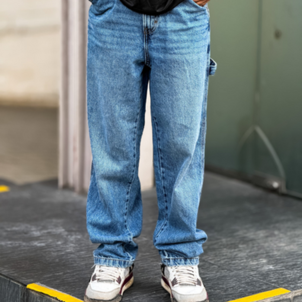 Stylish Deep Blue Baggy Cargo Pants for Men | Stunner Mart