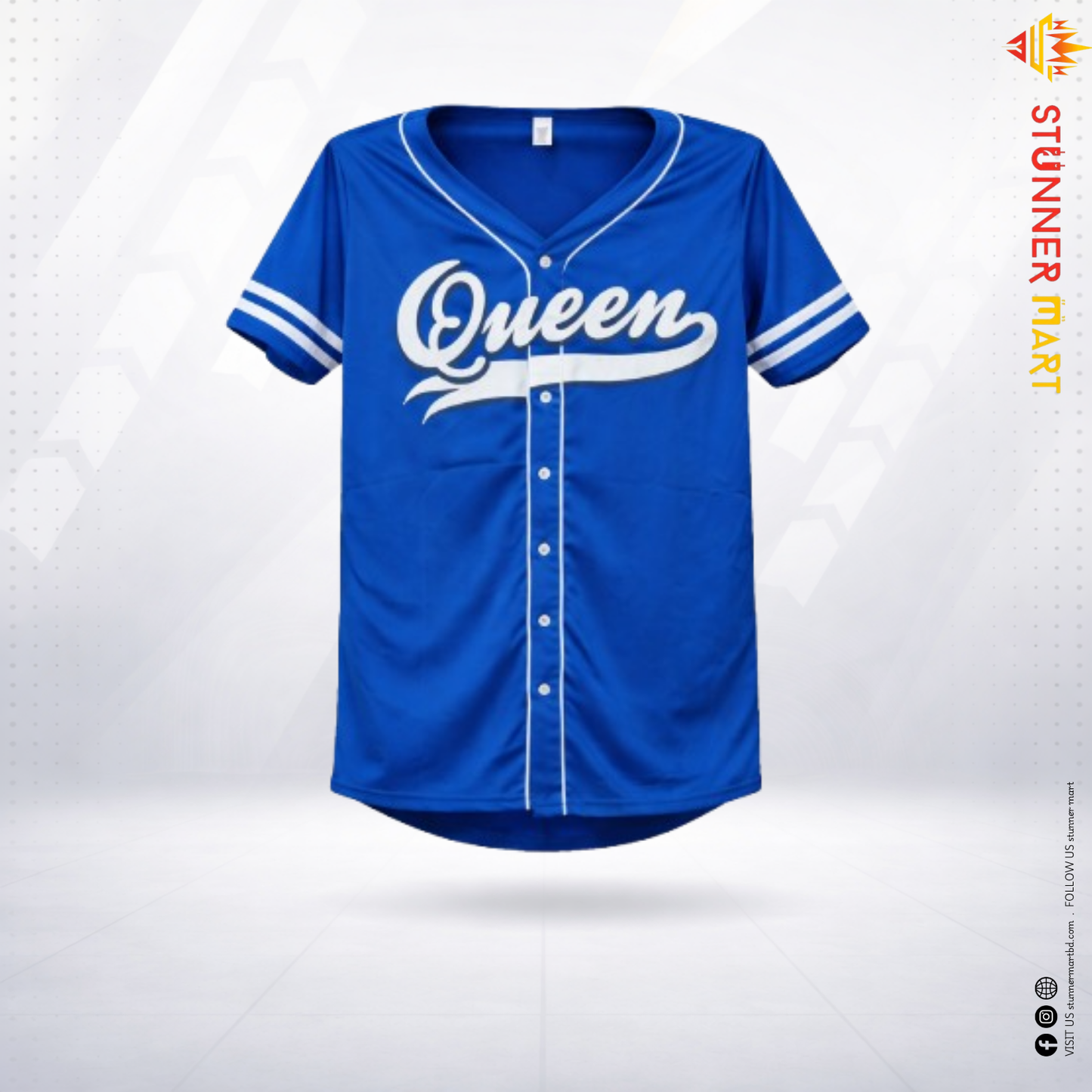 Royal Blue Queen – Premium Baseball Jersey (Classic Edition)