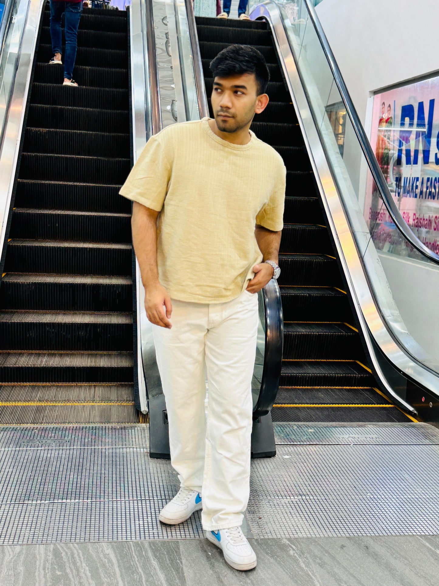 Versatile Light Beige Original Export Crop Tee for Trendy Vibes