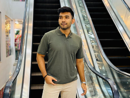 Stunner Mart Premium Olive Old Money Polo T-Shirt for Men – Stylish, Comfortable & Versatile