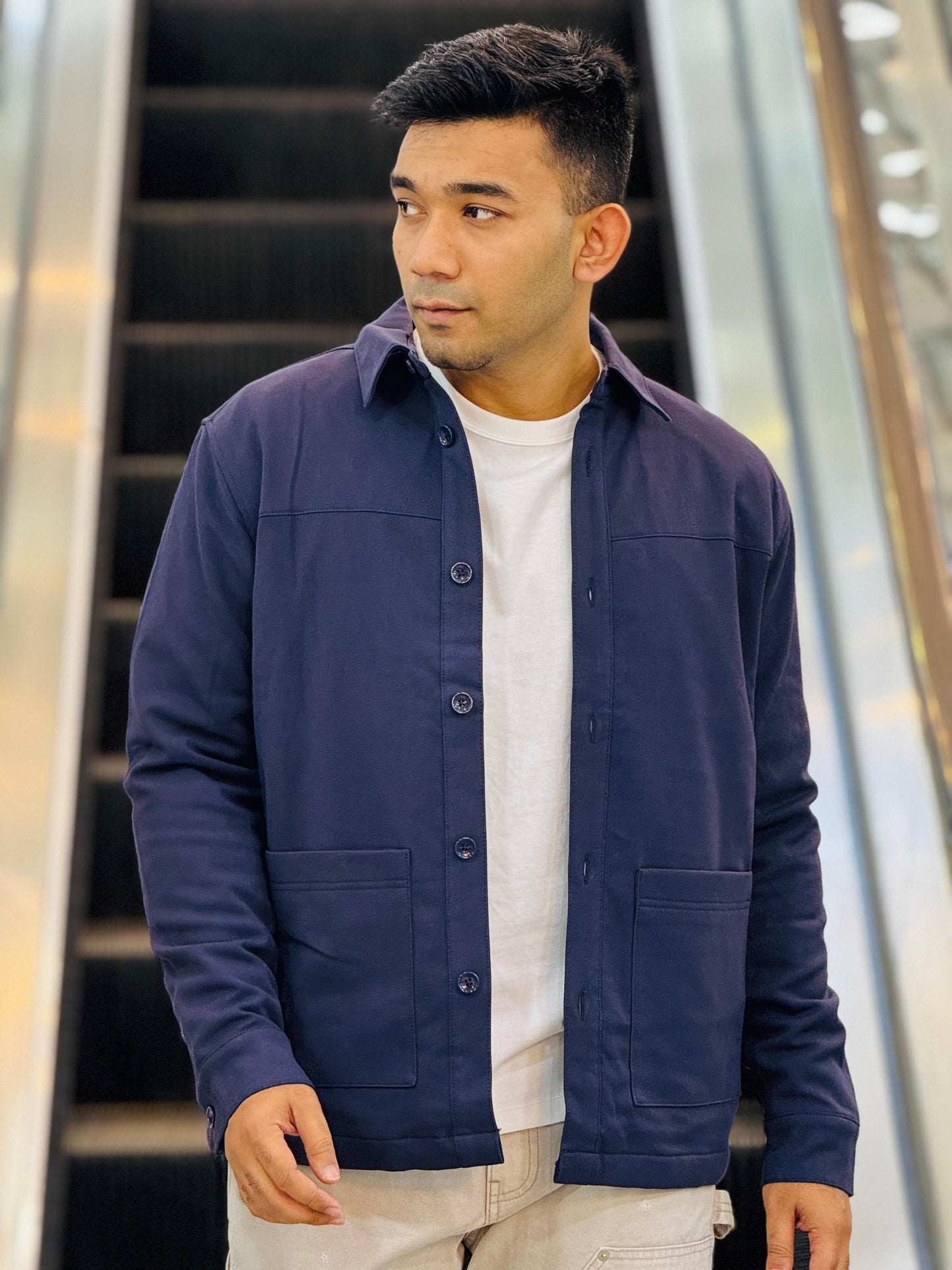 Men’s Navy Blue Casual Jacket – Smart & Stylish Everyday Wear