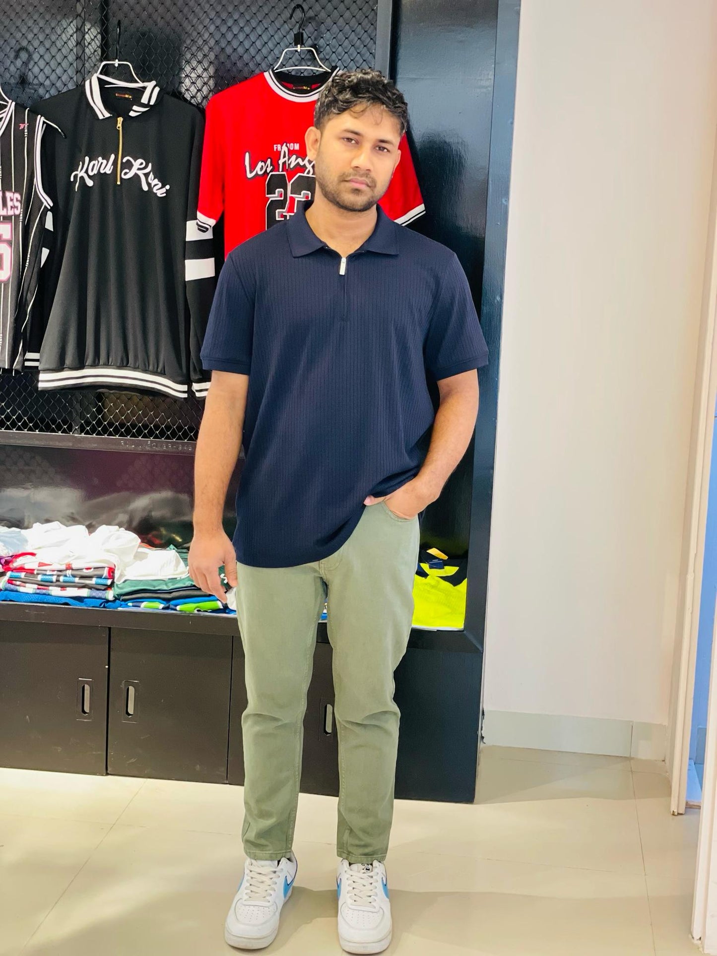 Slim Fit Olive Green Denim Pants – Stylish & Versatile | Stunner Mart