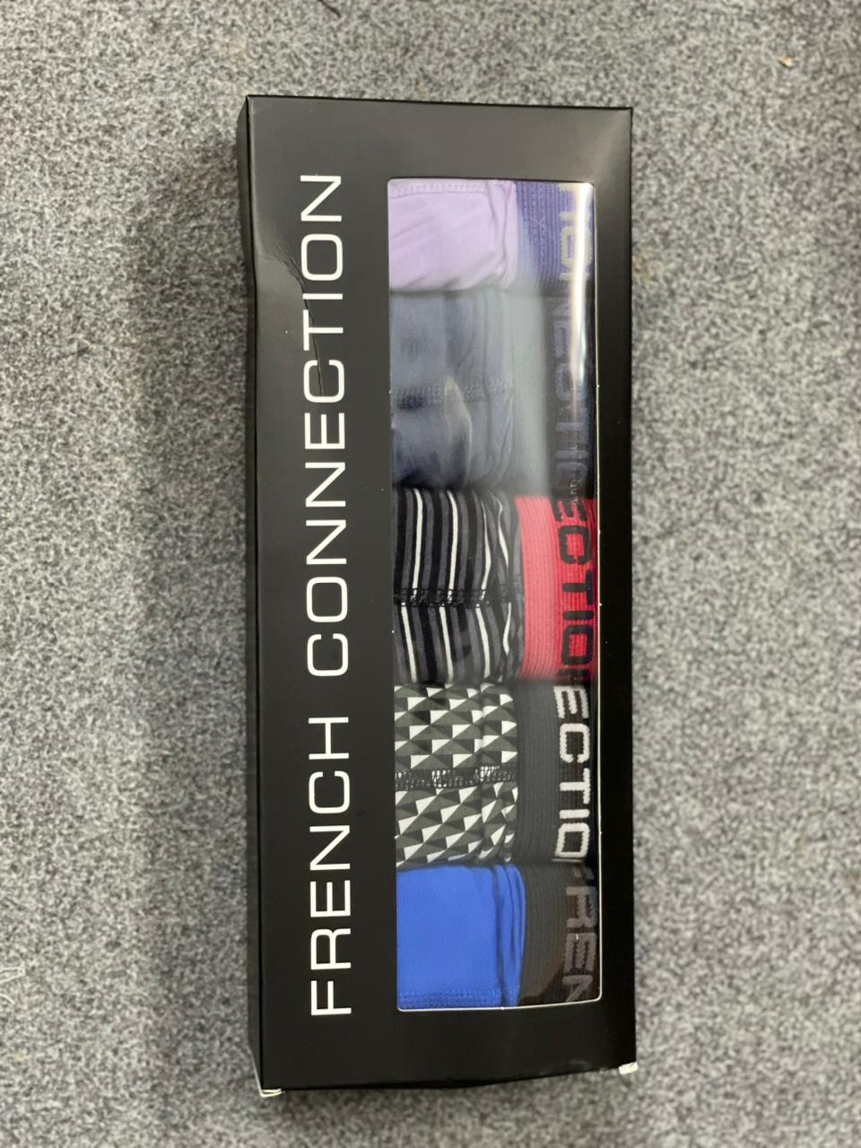 French Connection 5 Pack Modern Fit & Premium Quality Boxer for Men With Assorted Colors & Prints - Stylish, Comfortable