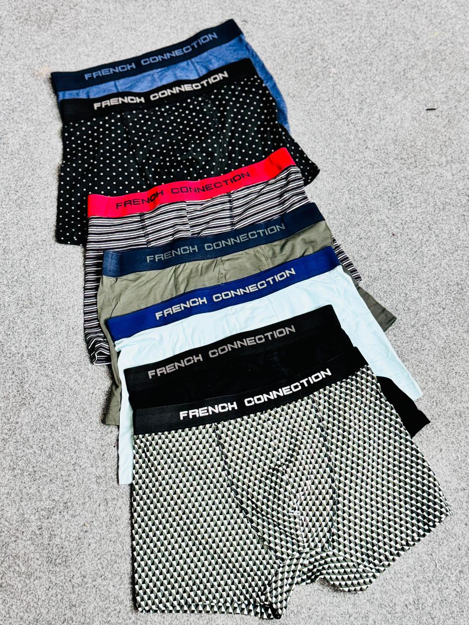 French Connection Men's 14 Pack Premium Cotton Boxer Shorts – Breathable, Comfortable & Stylish Everyday Essentials
