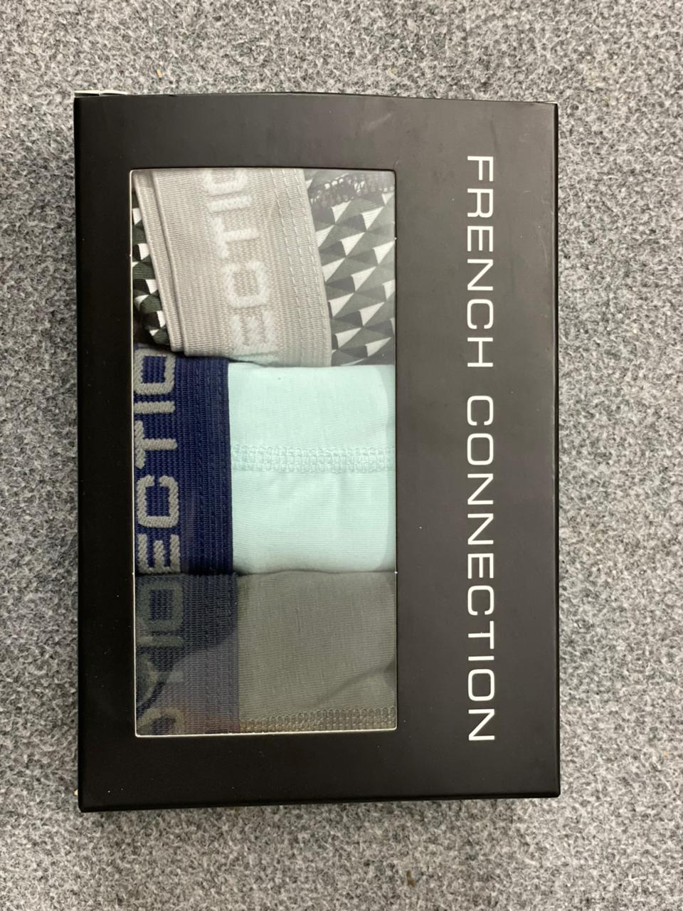 French Connection 3 Pack Modern Fit & Premium Quality Boxer for Men With Assorted Colors & Prints - Stylish, Comfortable