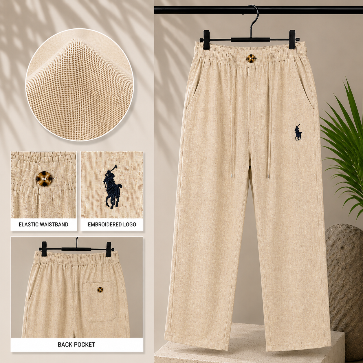 Stunner Elite Ralph Lauren Remi Cotton Trouser - Cream