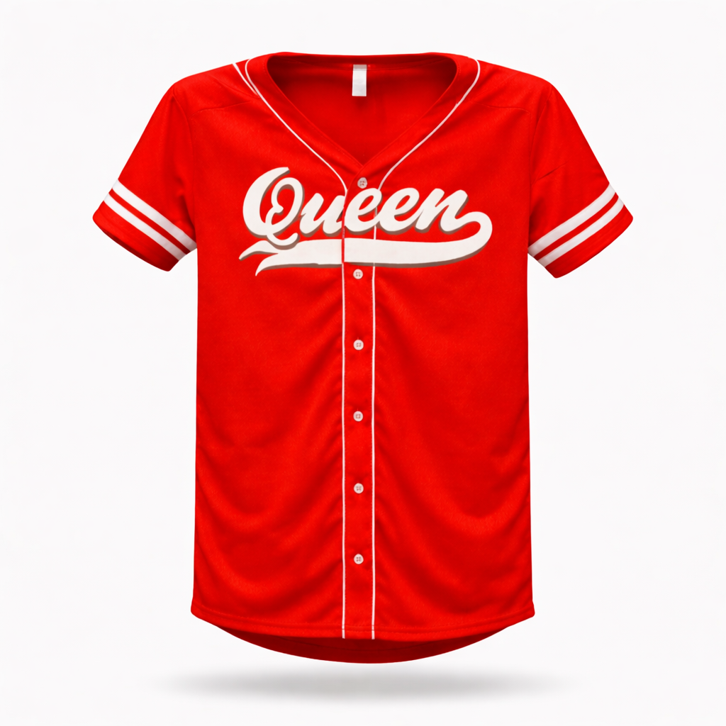 Royal Flame – Premium Baseball Jersey (Red Edition)