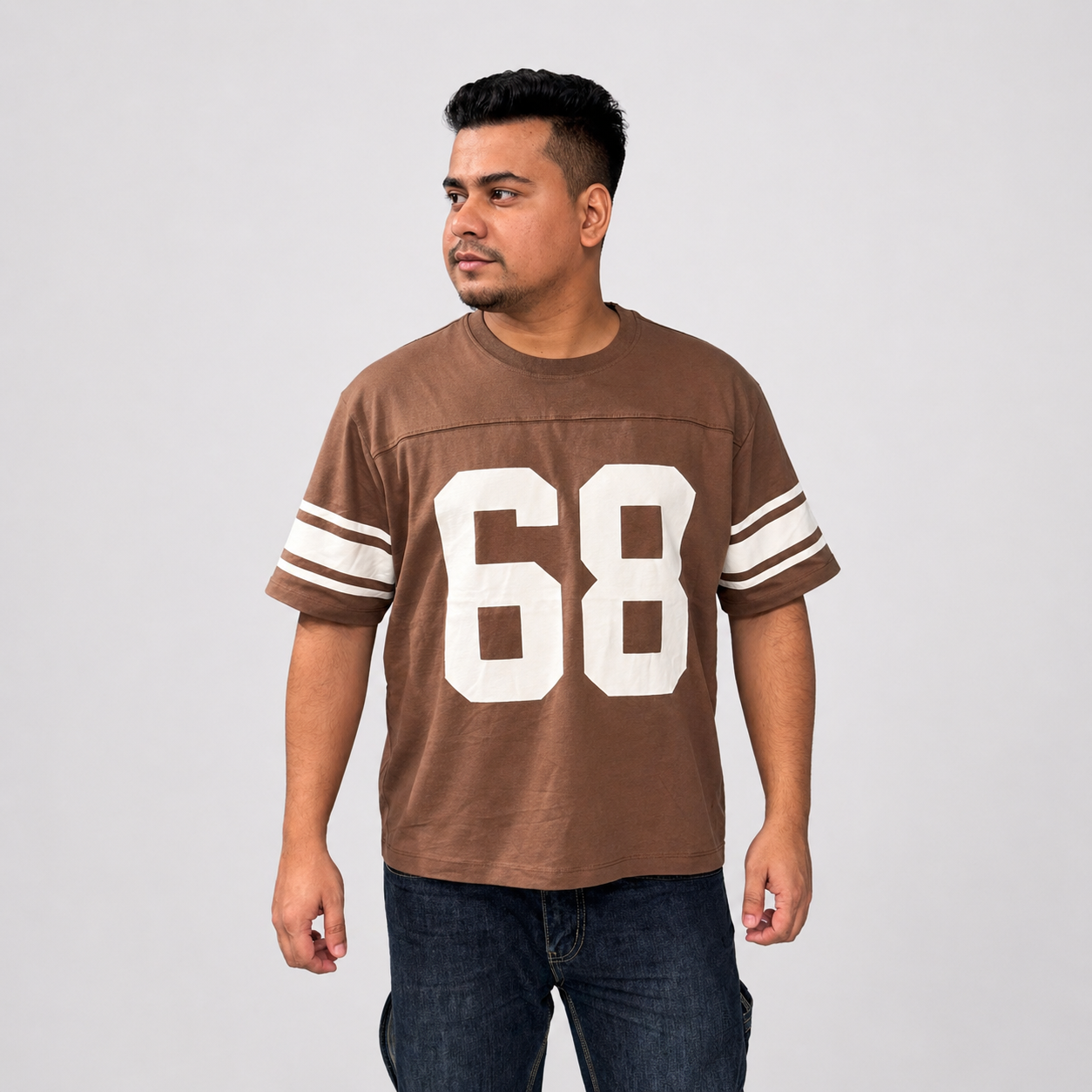 Brown Varsity Oversized Tee